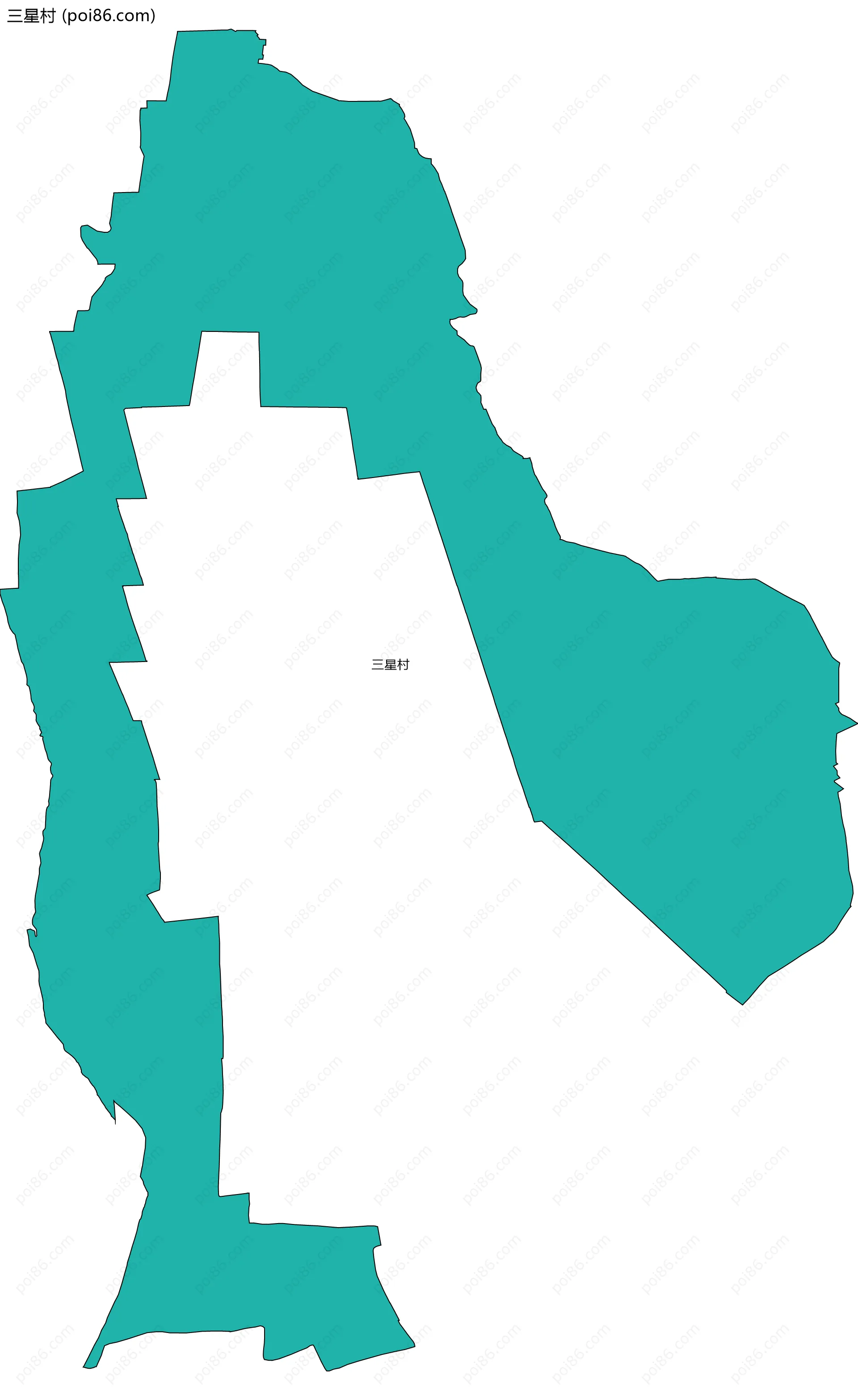 三星村边界地图