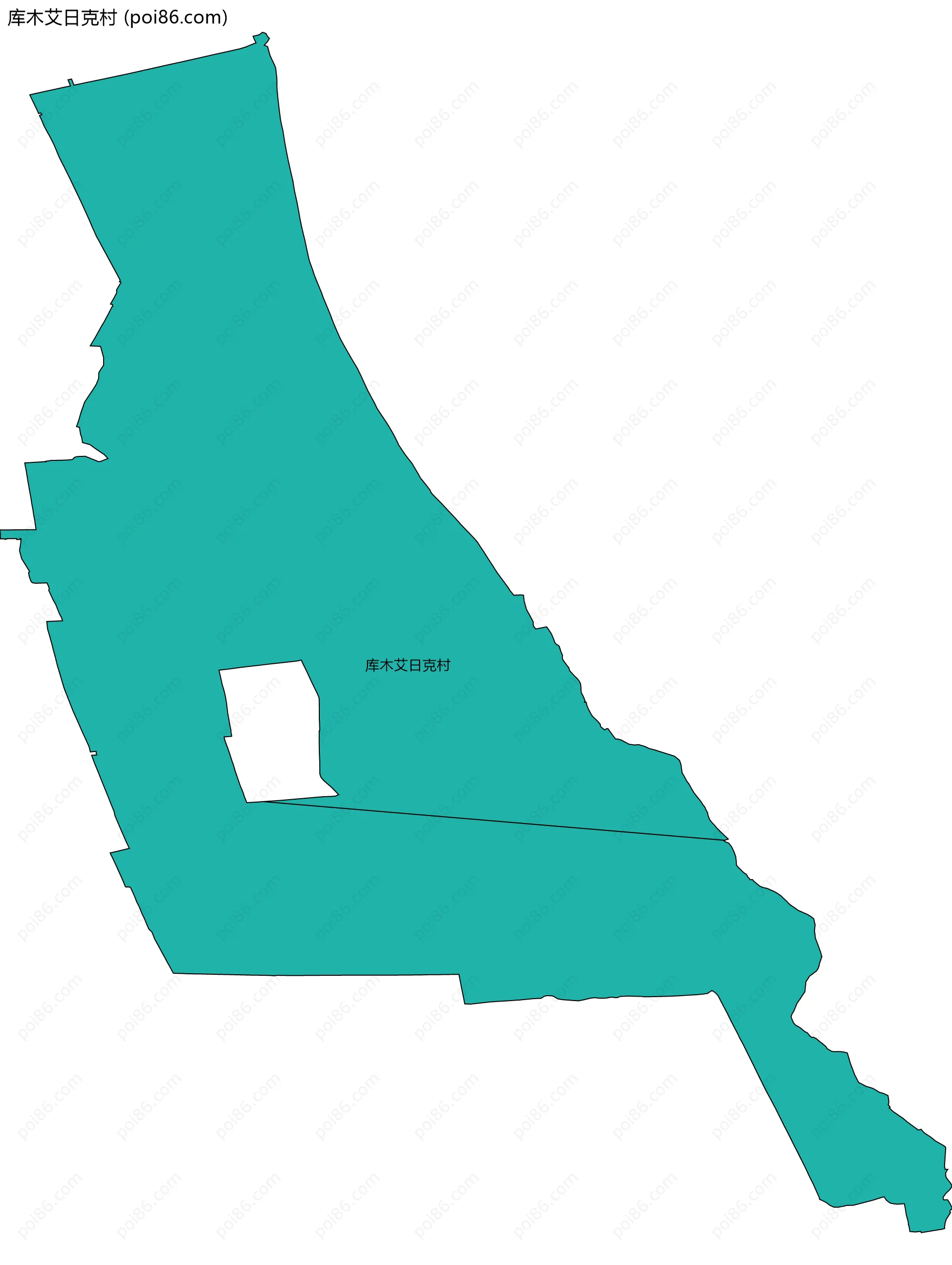 库木艾日克村边界地图
