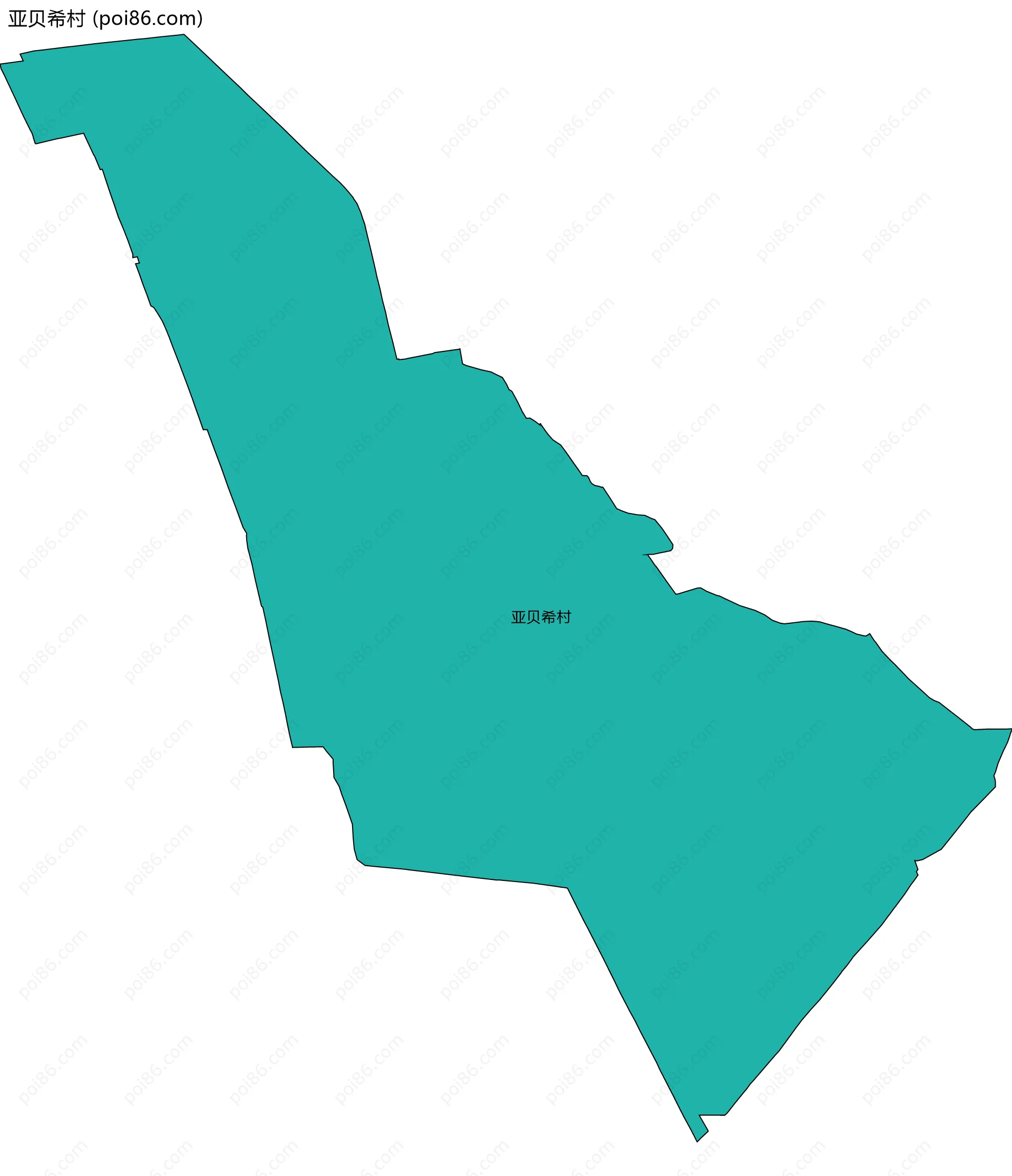 亚贝希村边界地图