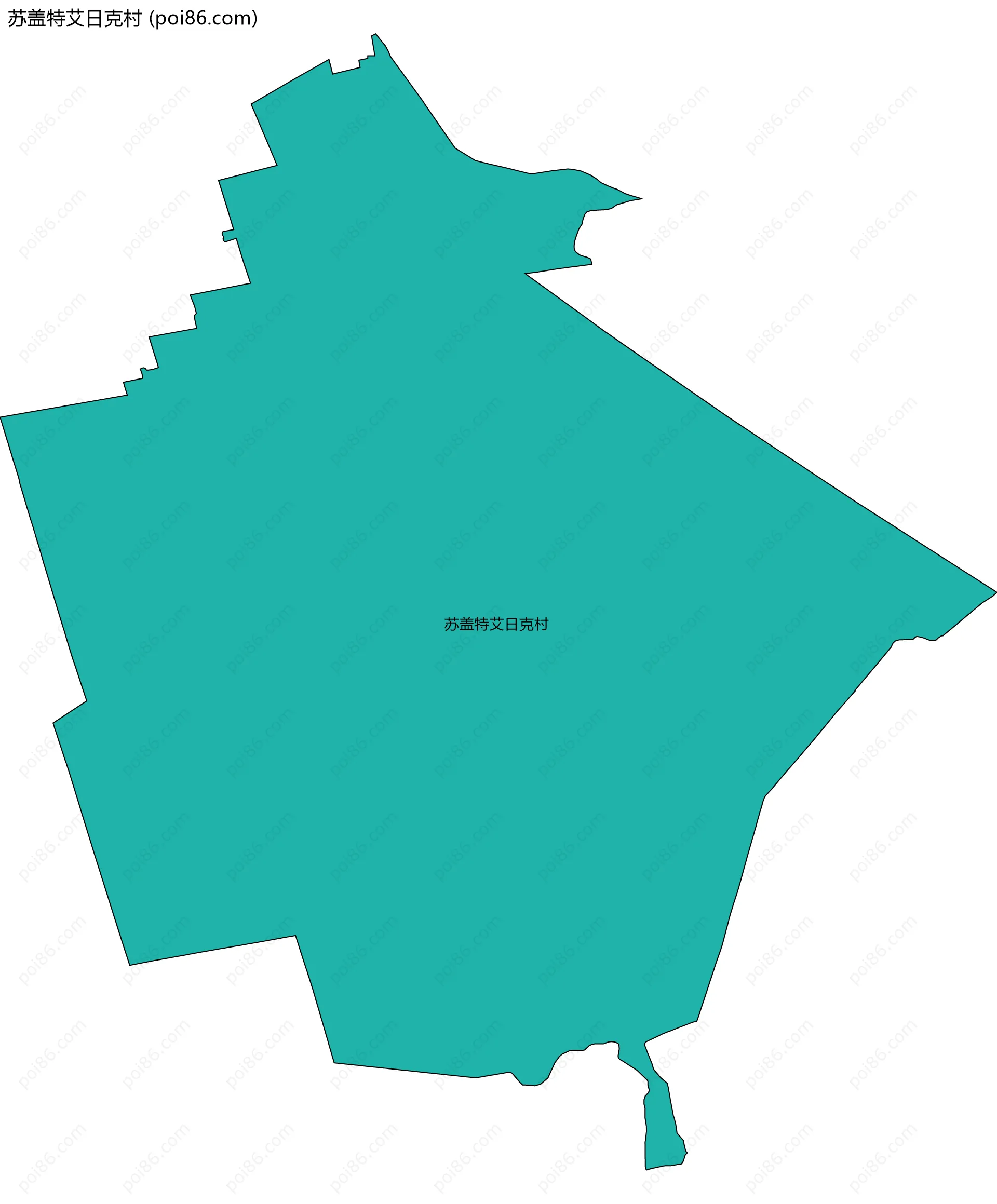 苏盖特艾日克村边界地图