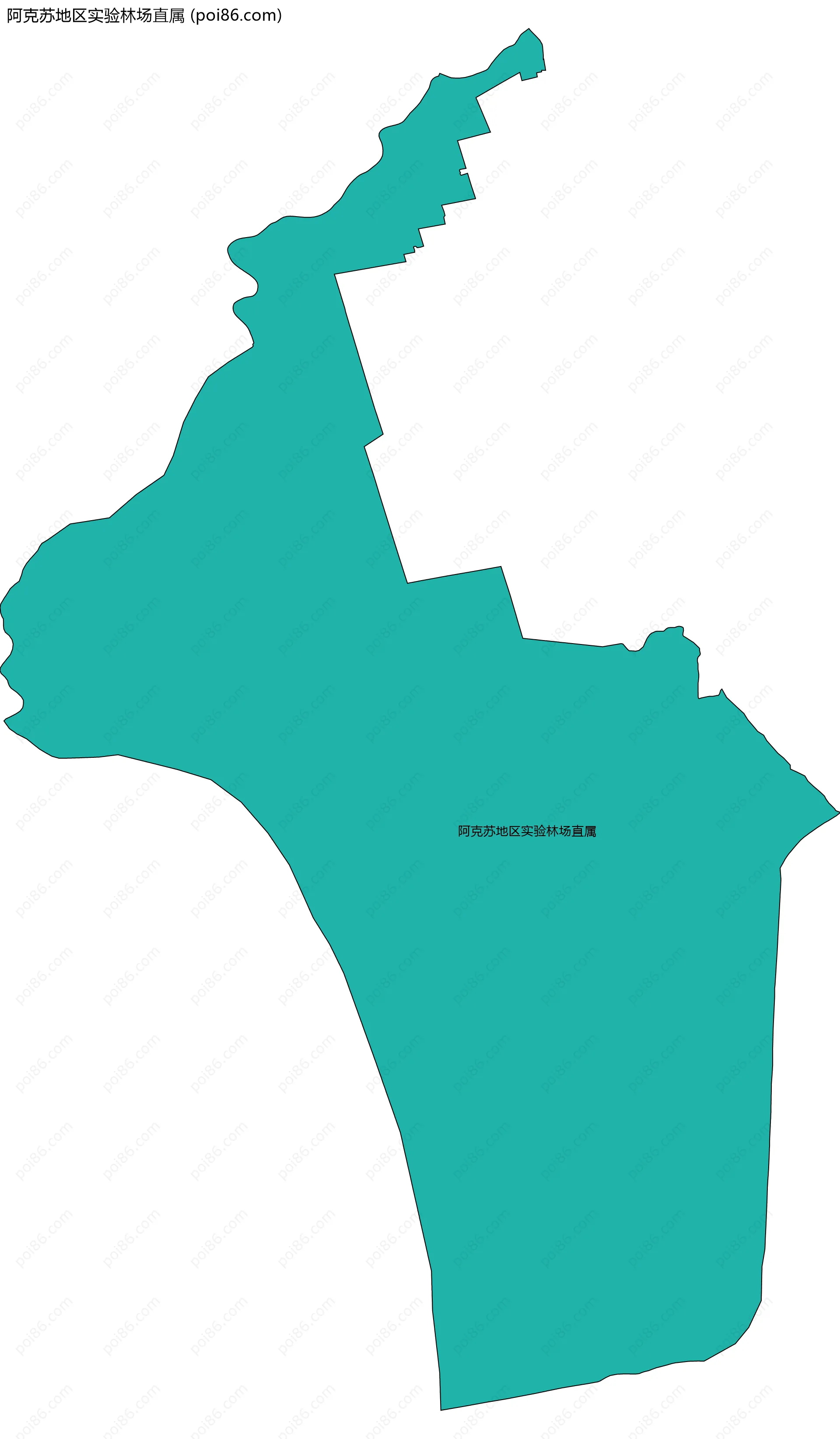 阿克苏地区实验林场直属边界地图