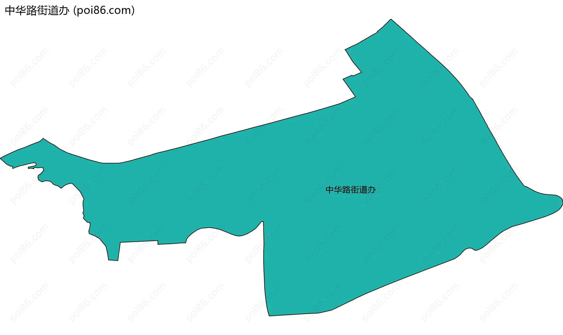 中华路街道办边界地图