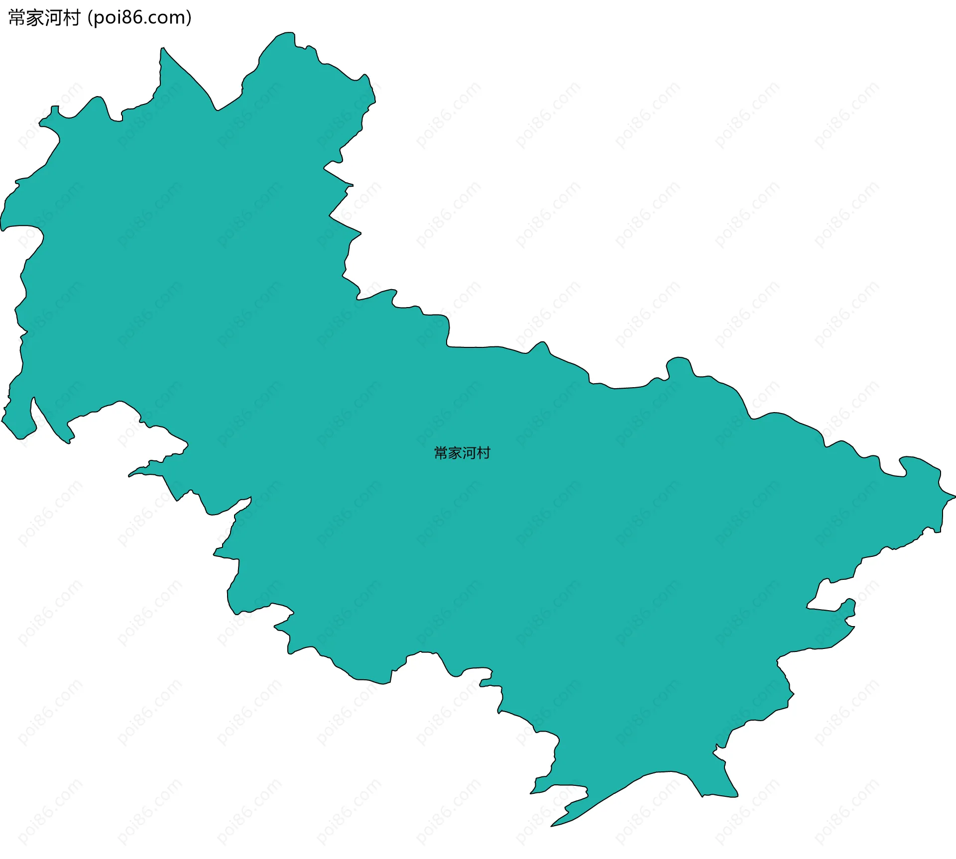常家河村边界地图