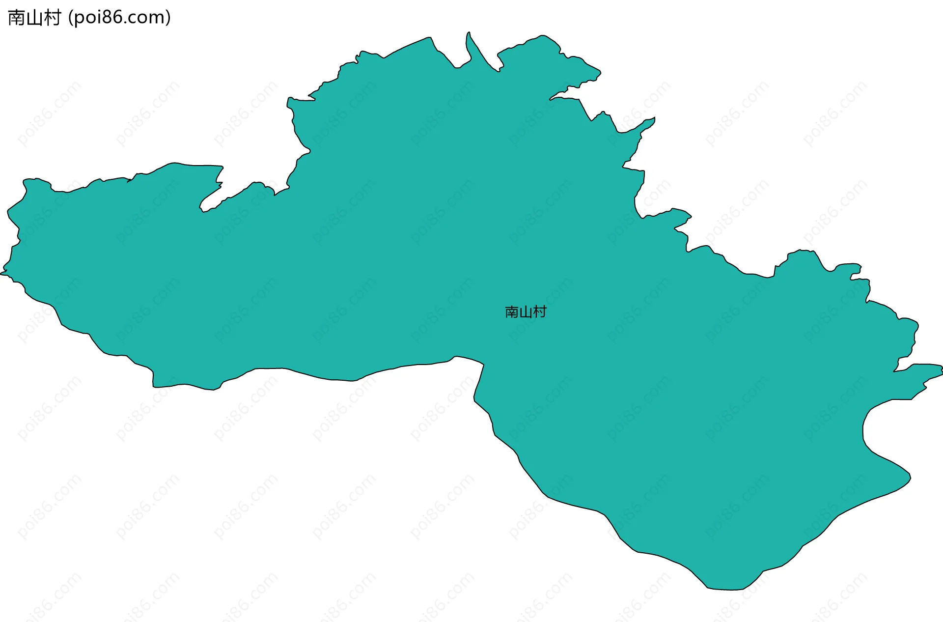 南山村边界地图