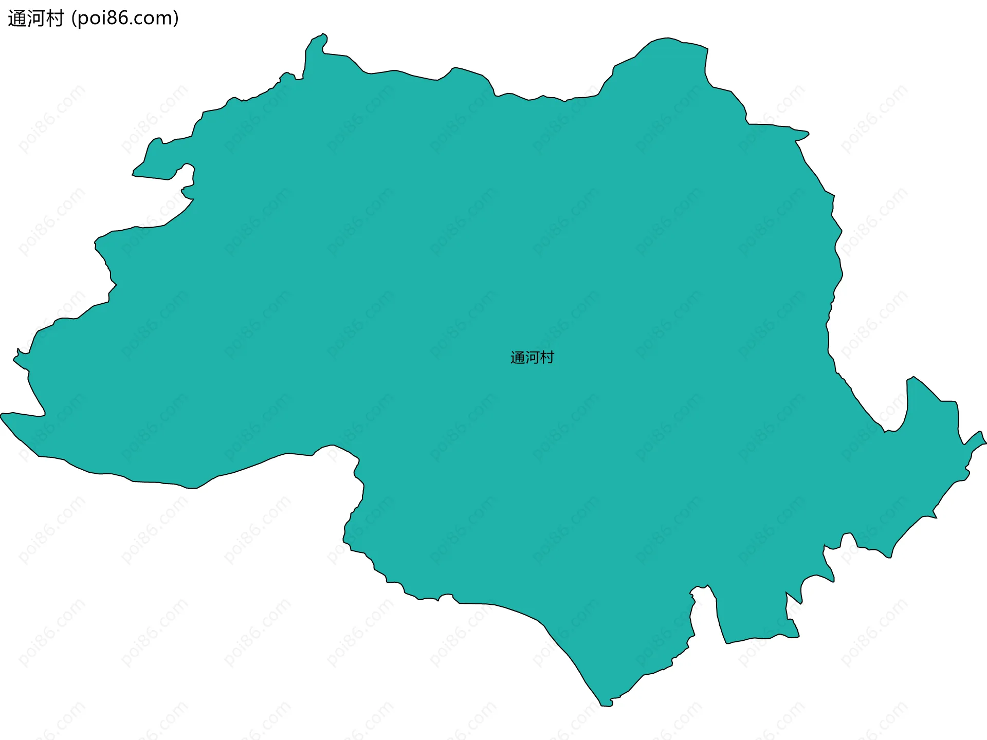 通河村边界地图