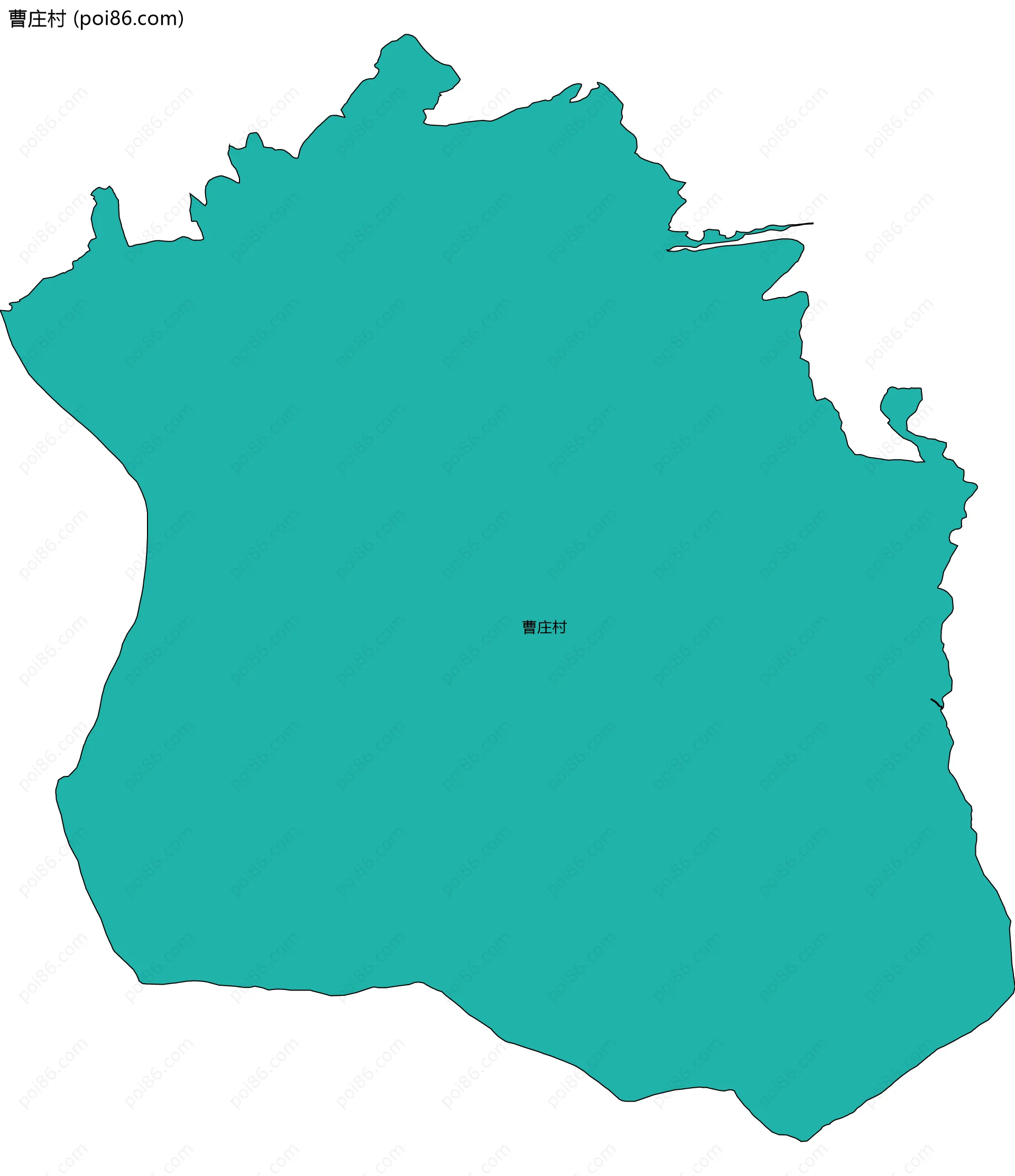 曹庄村边界地图