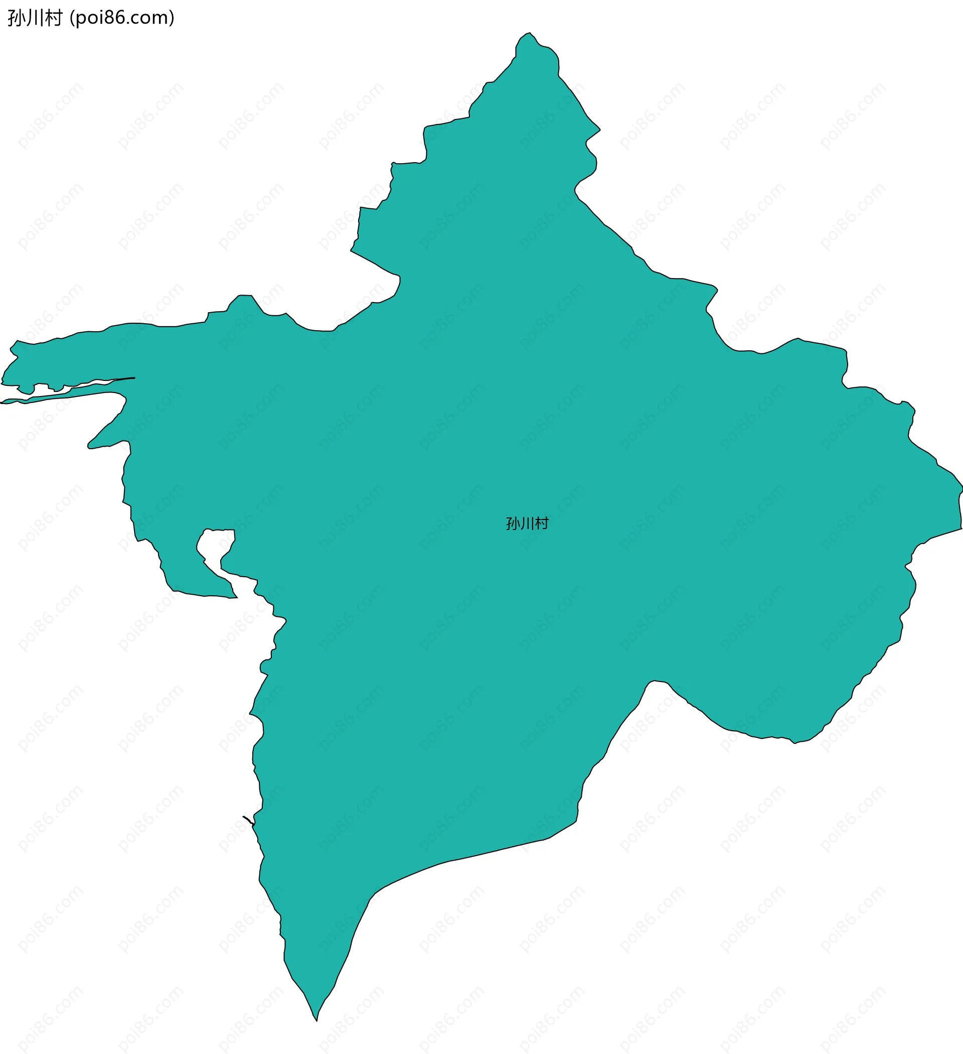 孙川村边界地图
