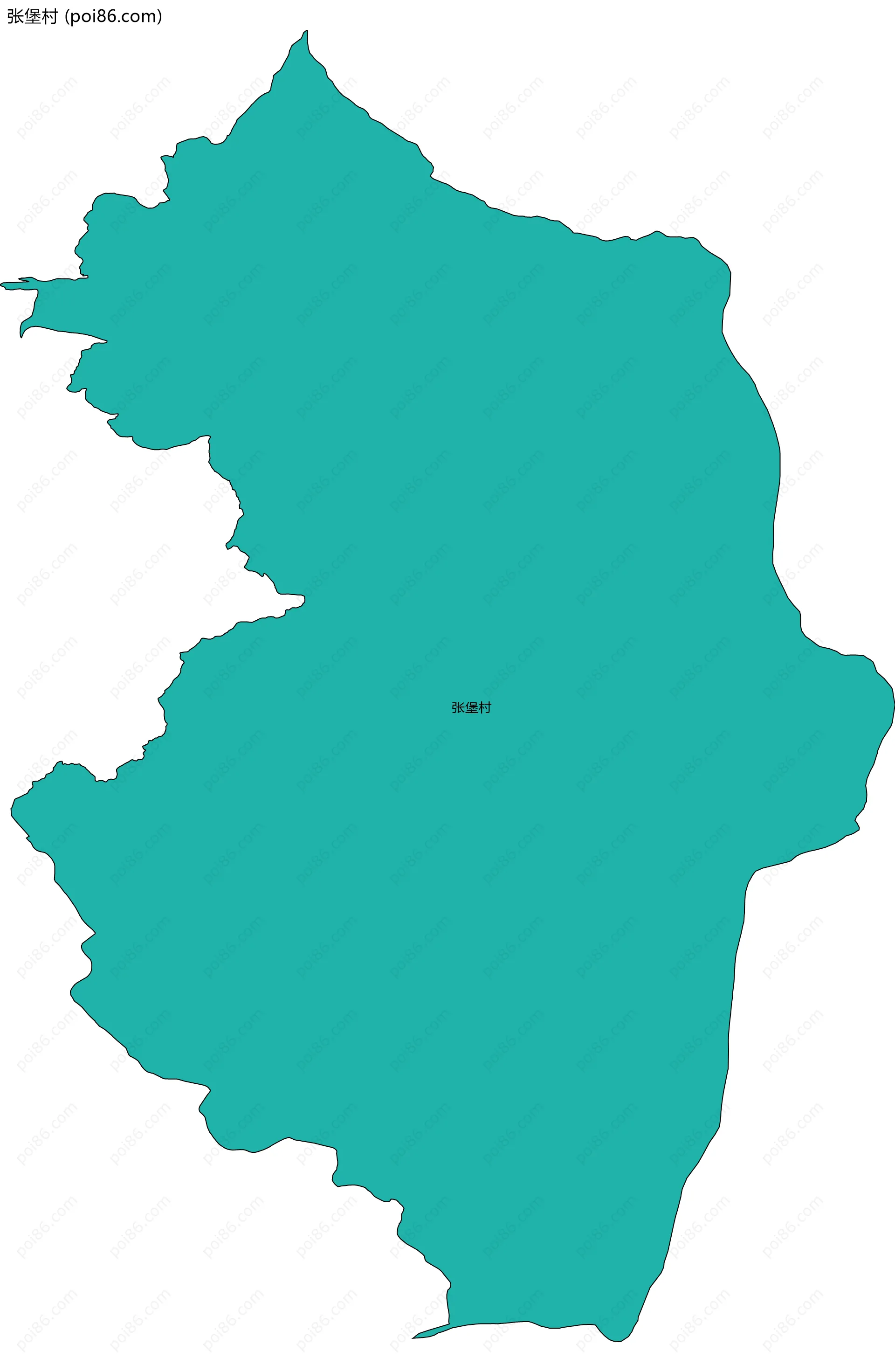 张堡村边界地图