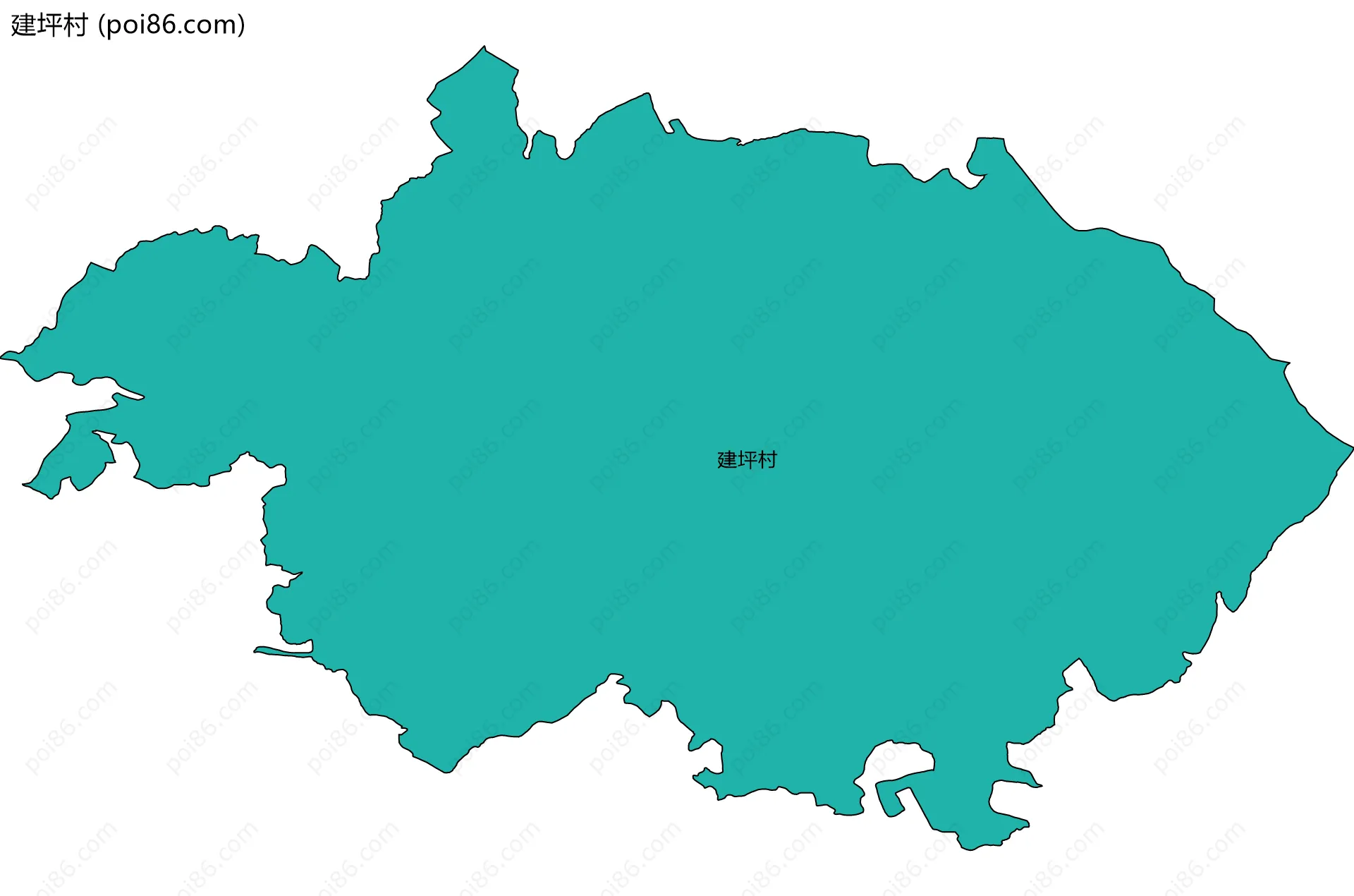 建坪村边界地图