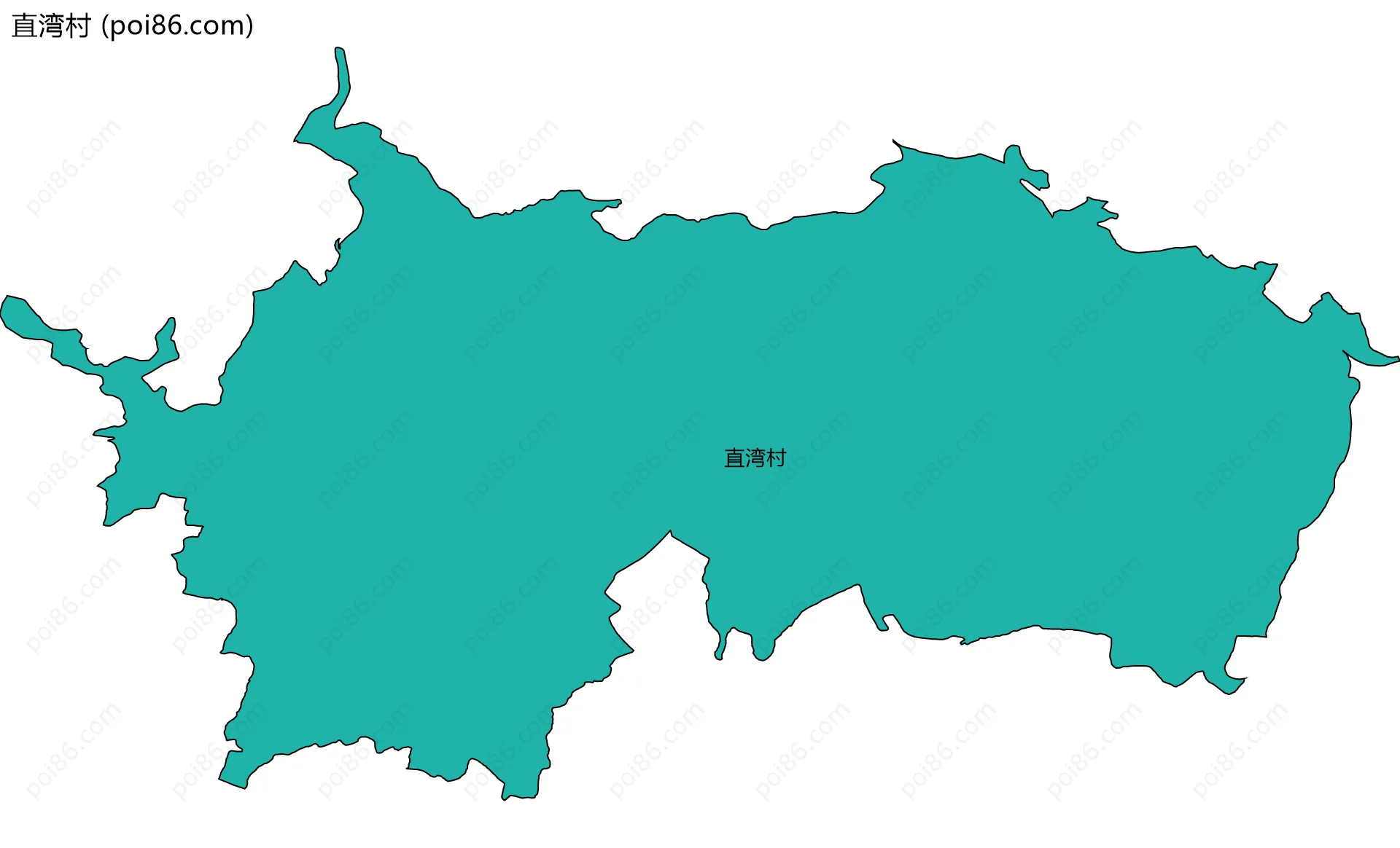 直湾村边界地图