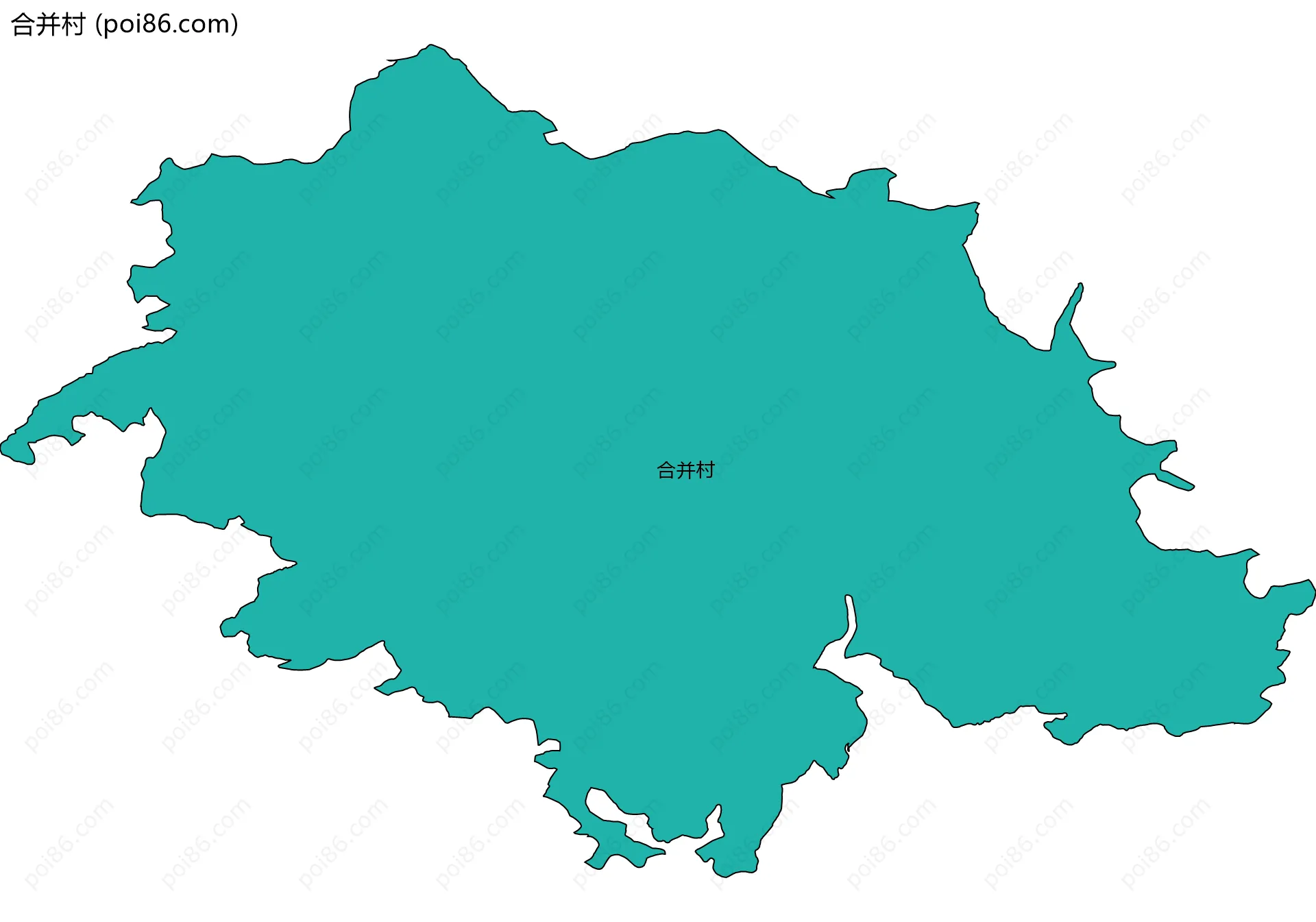 合并村边界地图