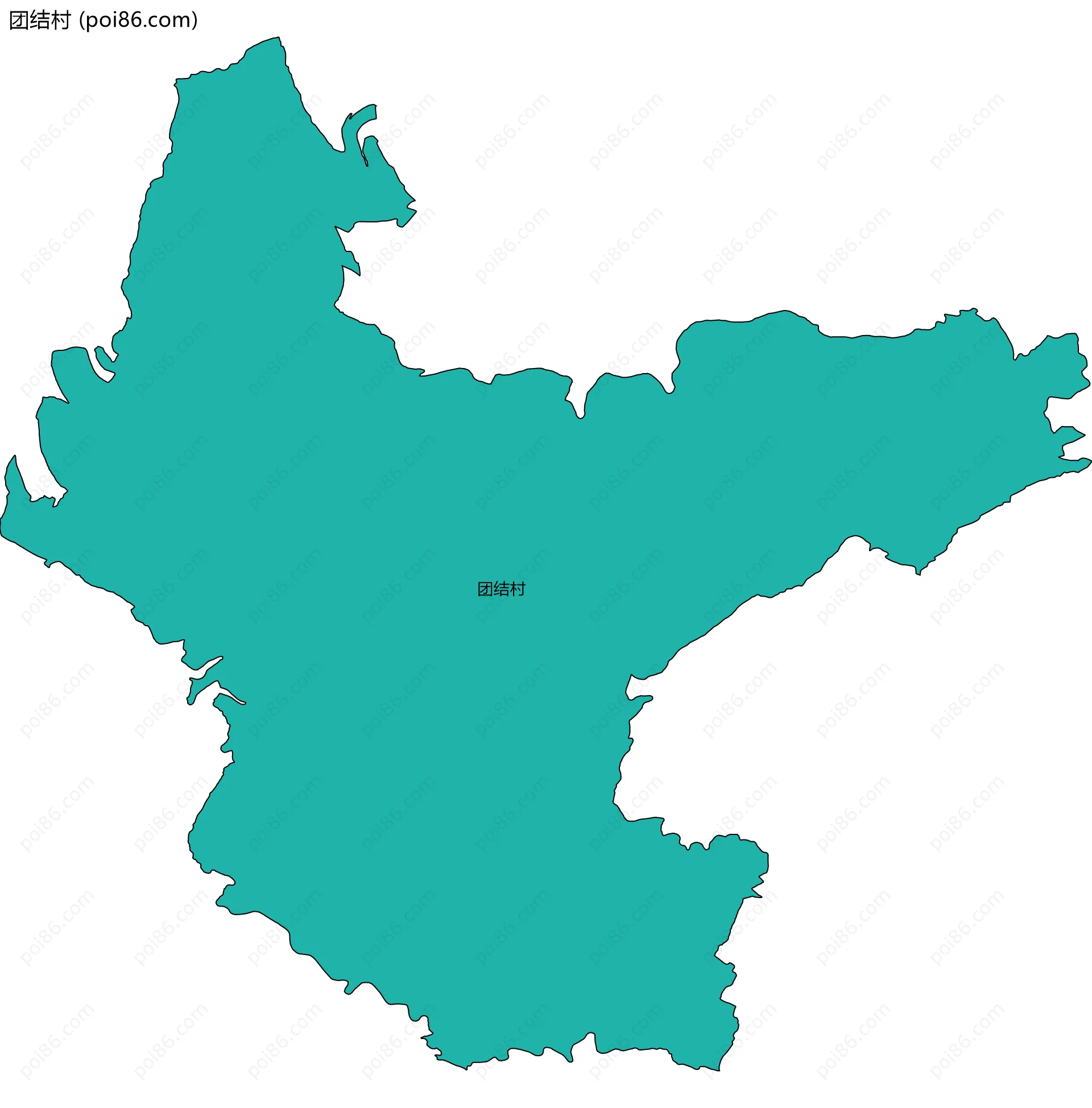 团结村边界地图