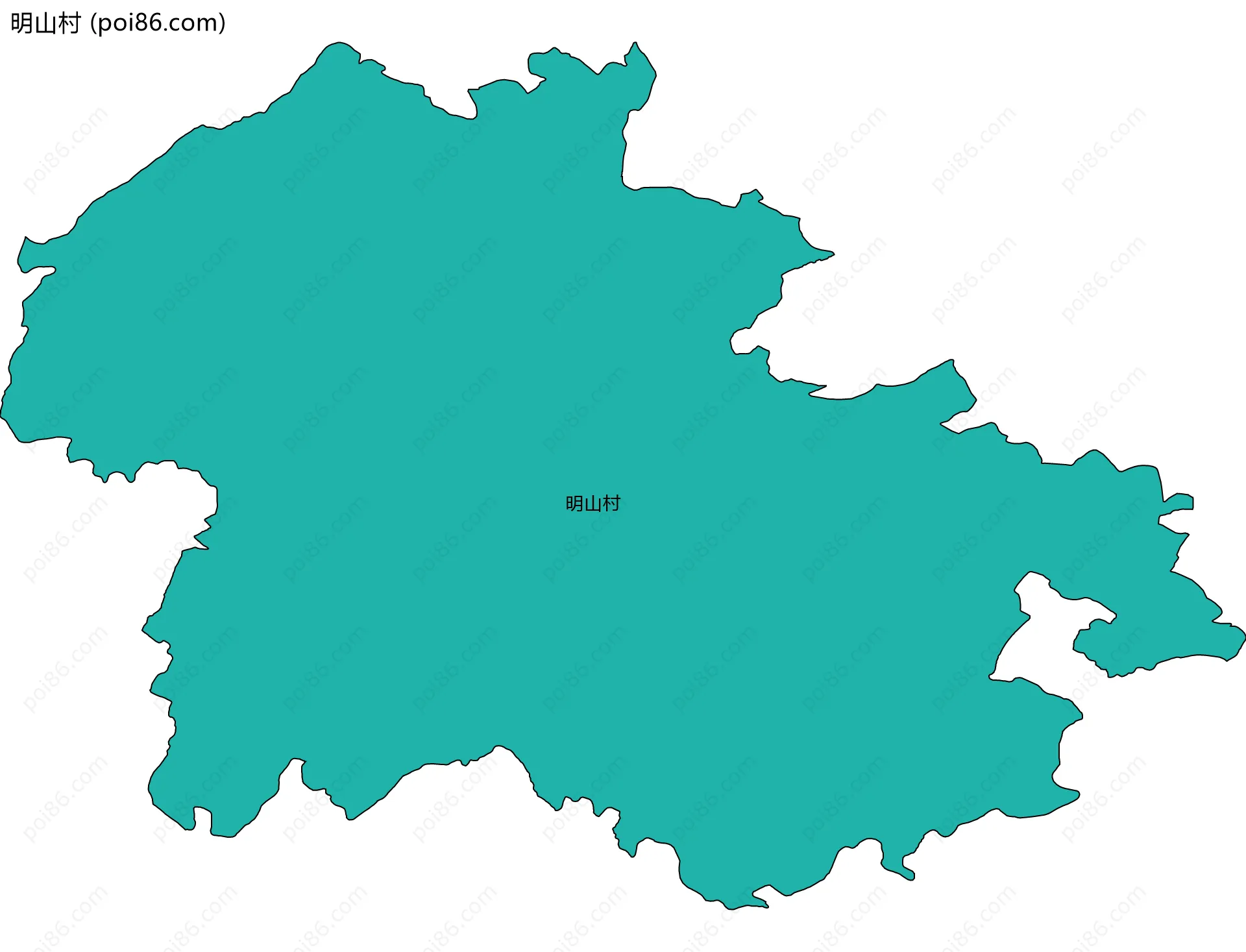 明山村边界地图