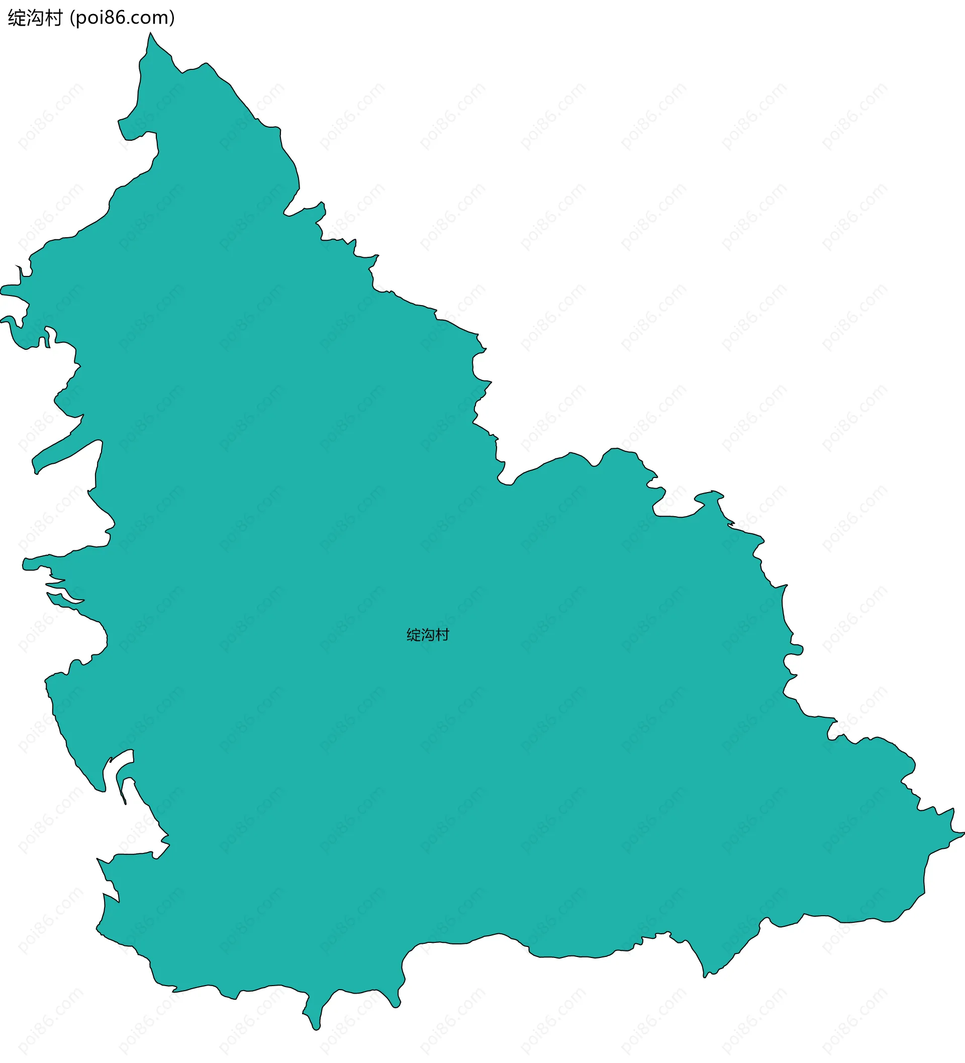 绽沟村边界地图