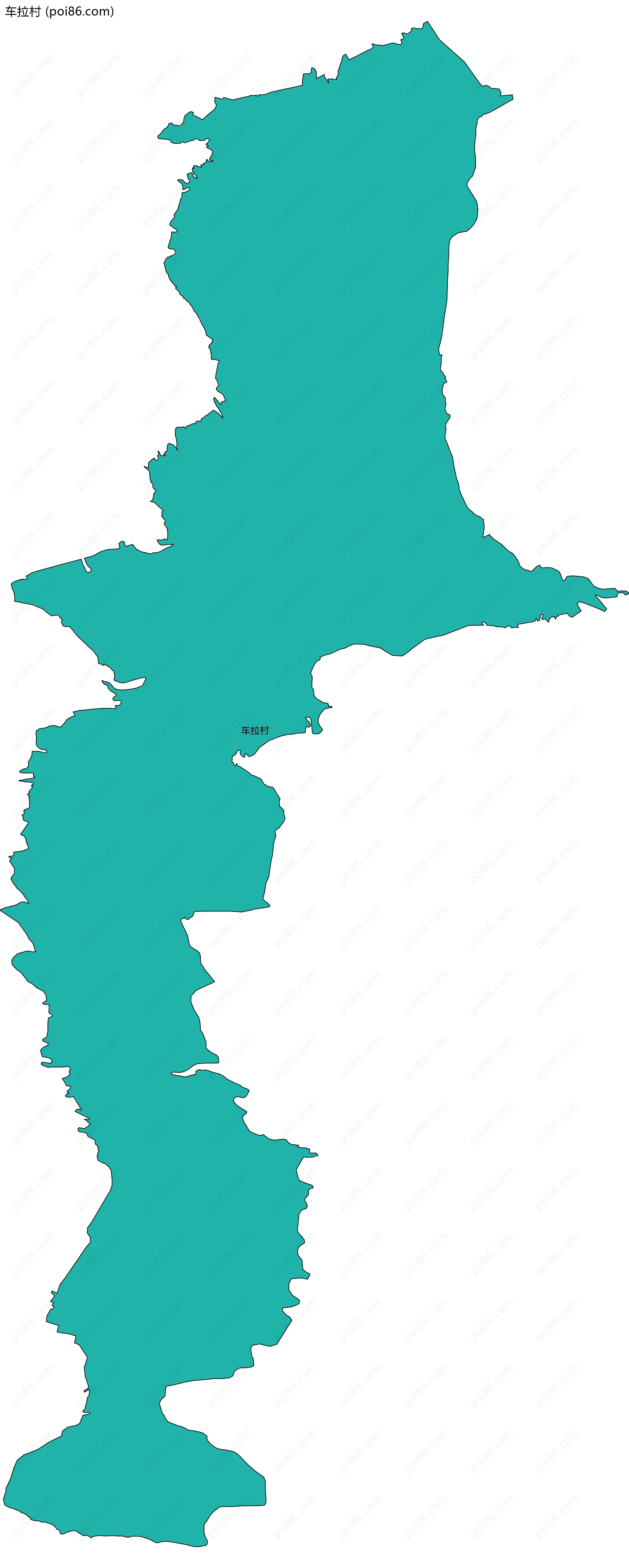 车拉村边界地图