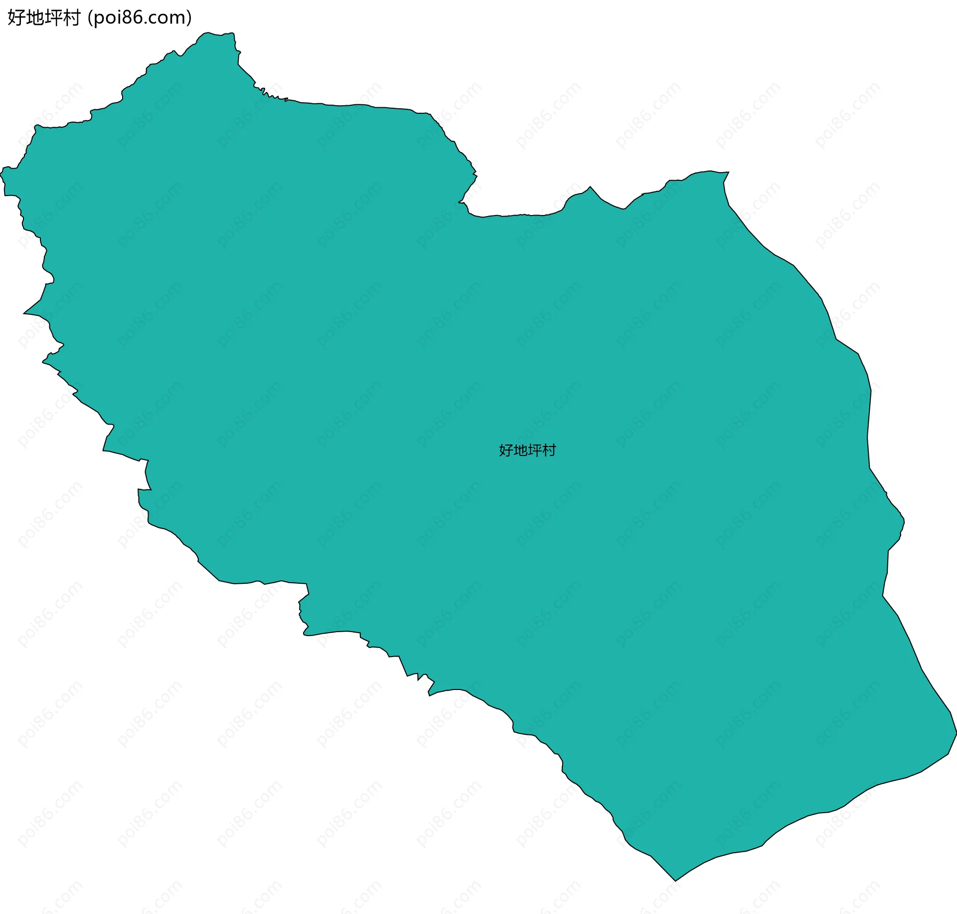 好地坪村边界地图
