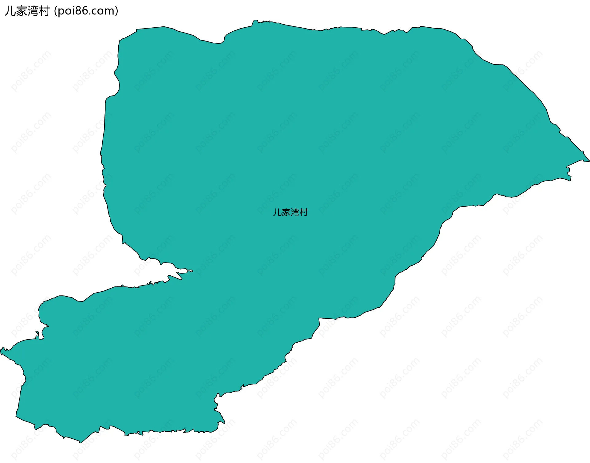 儿家湾村边界地图