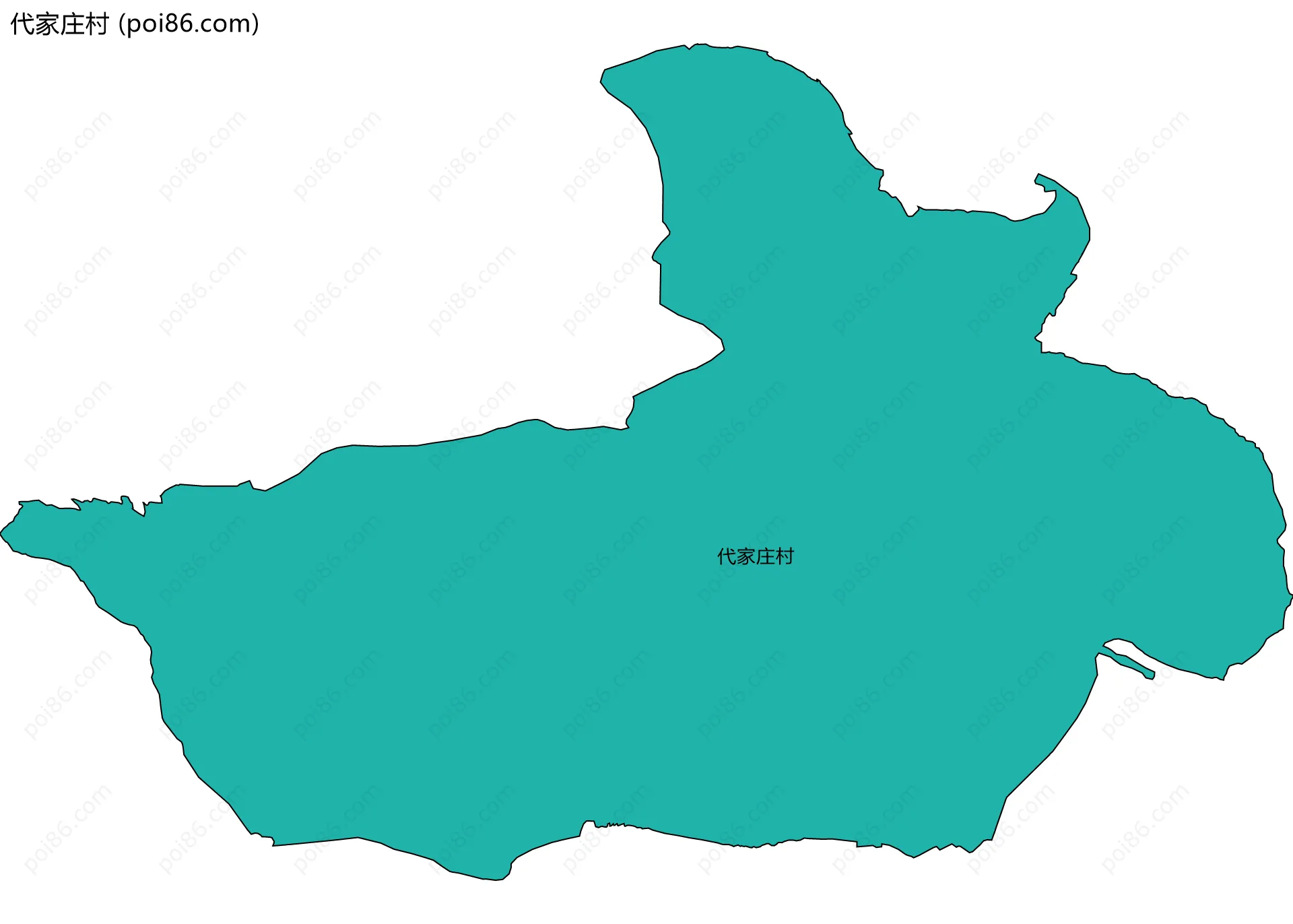 代家庄村边界地图