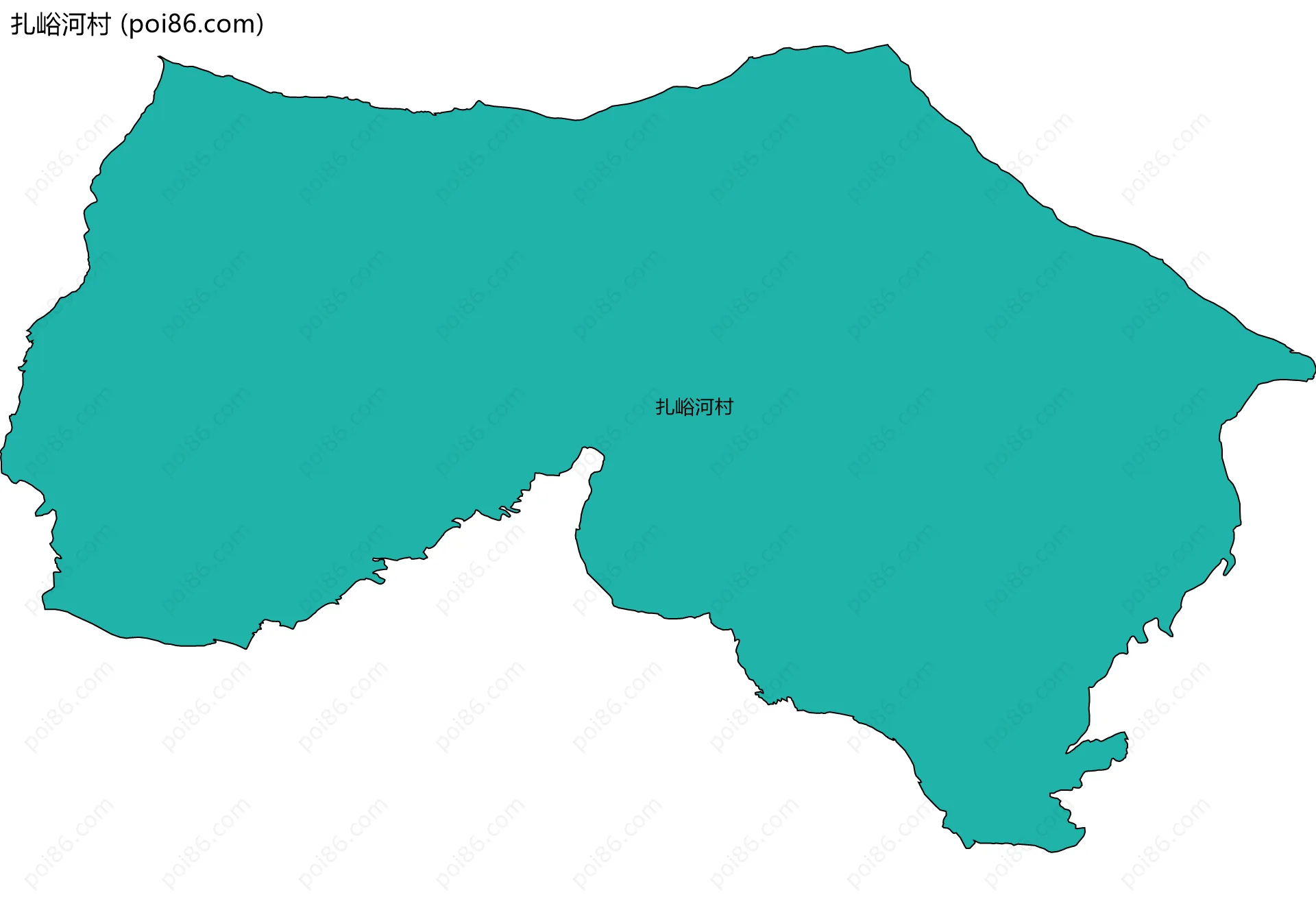 扎峪河村边界地图