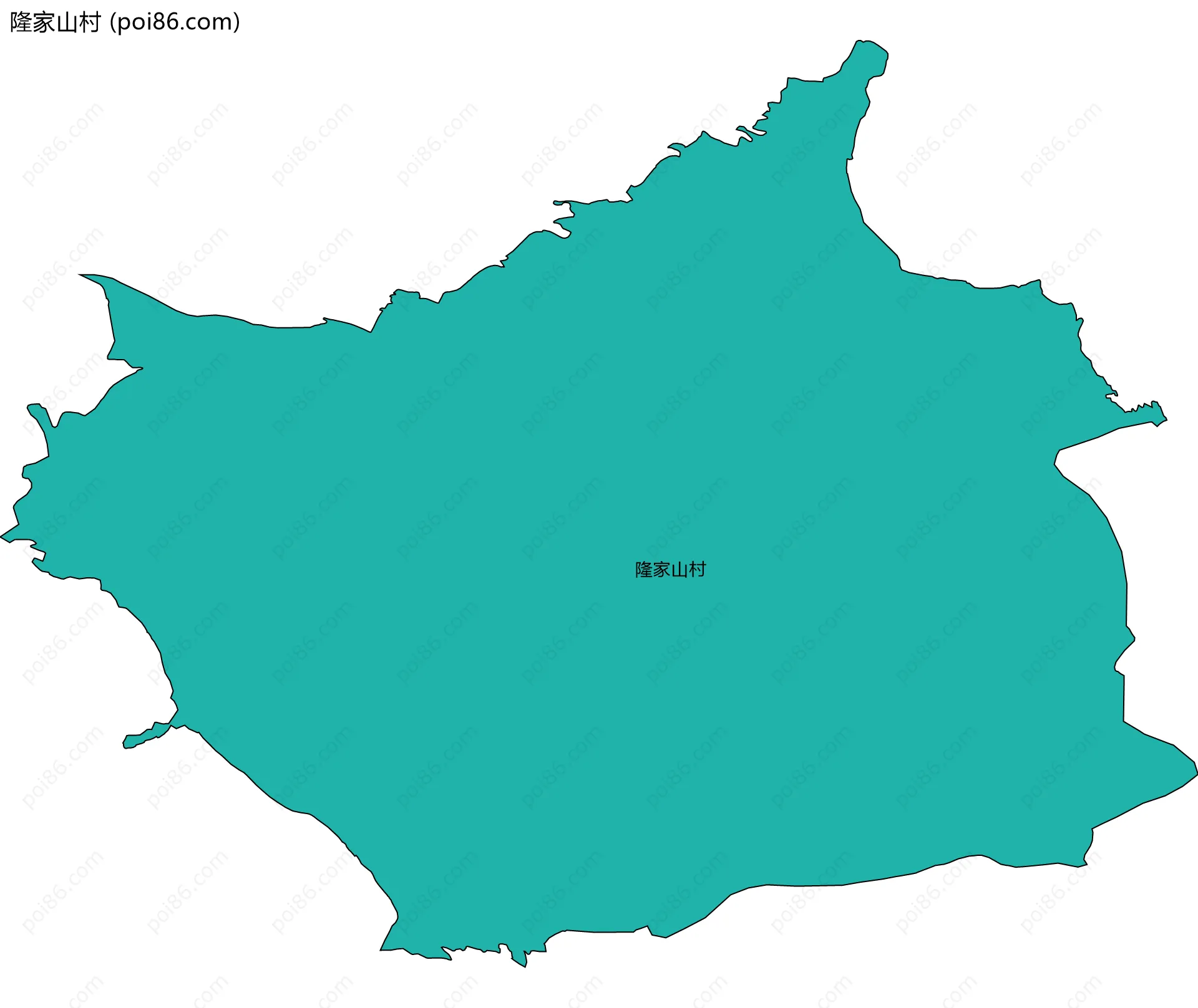隆家山村边界地图