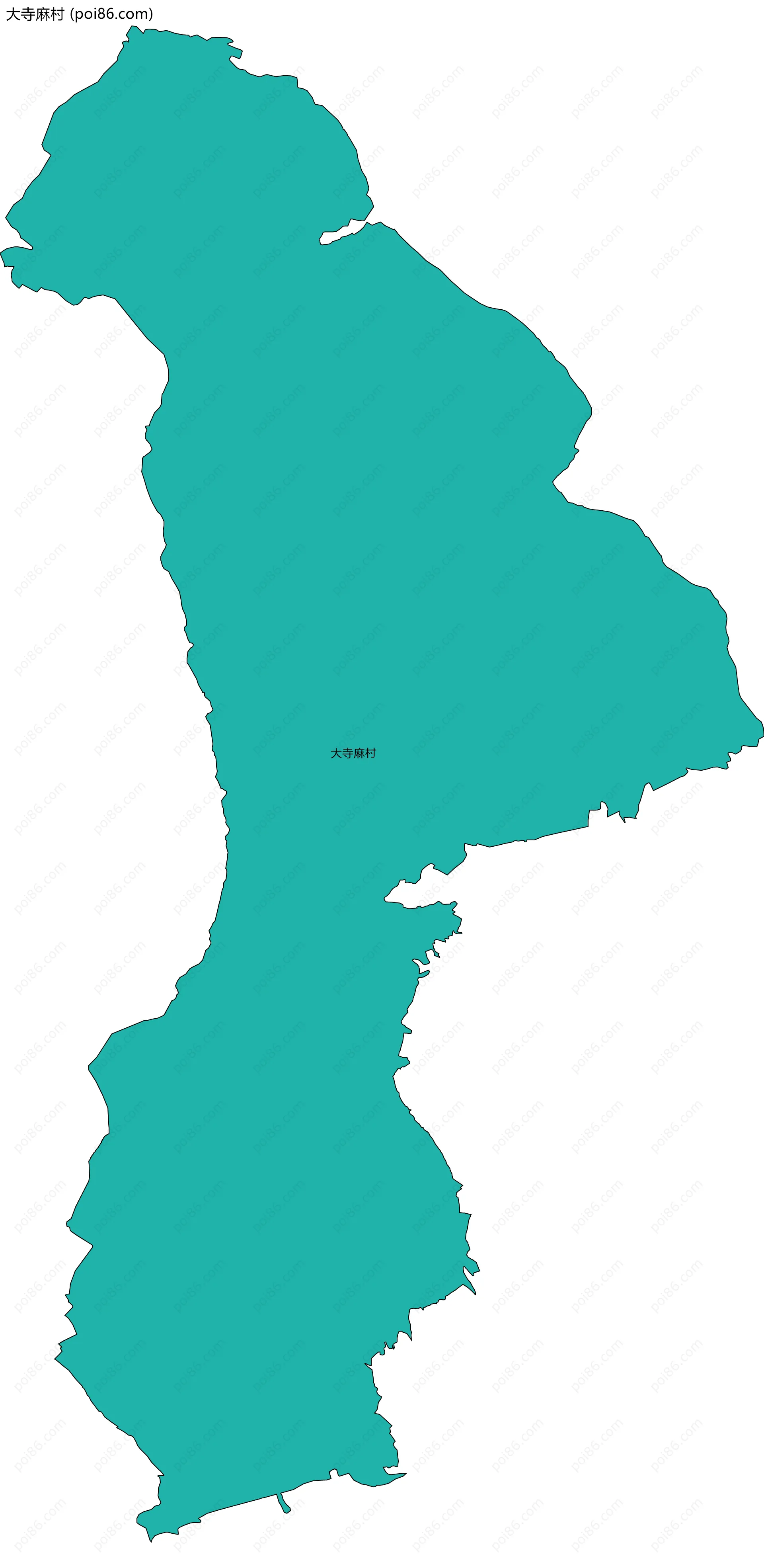 大寺麻村边界地图