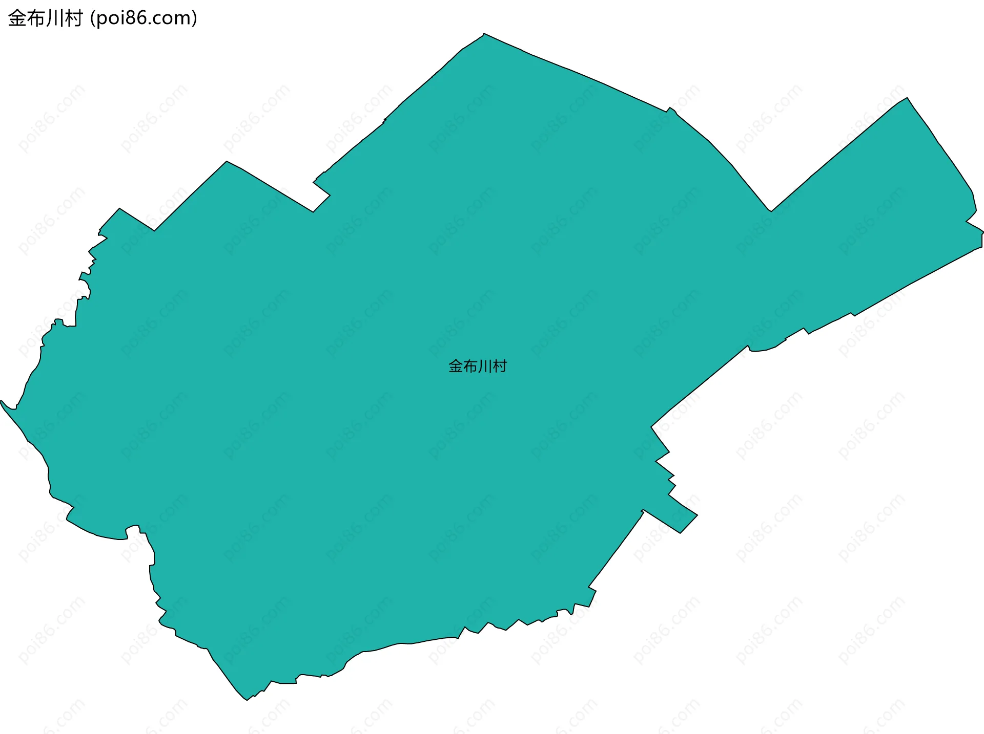 金布川村边界地图