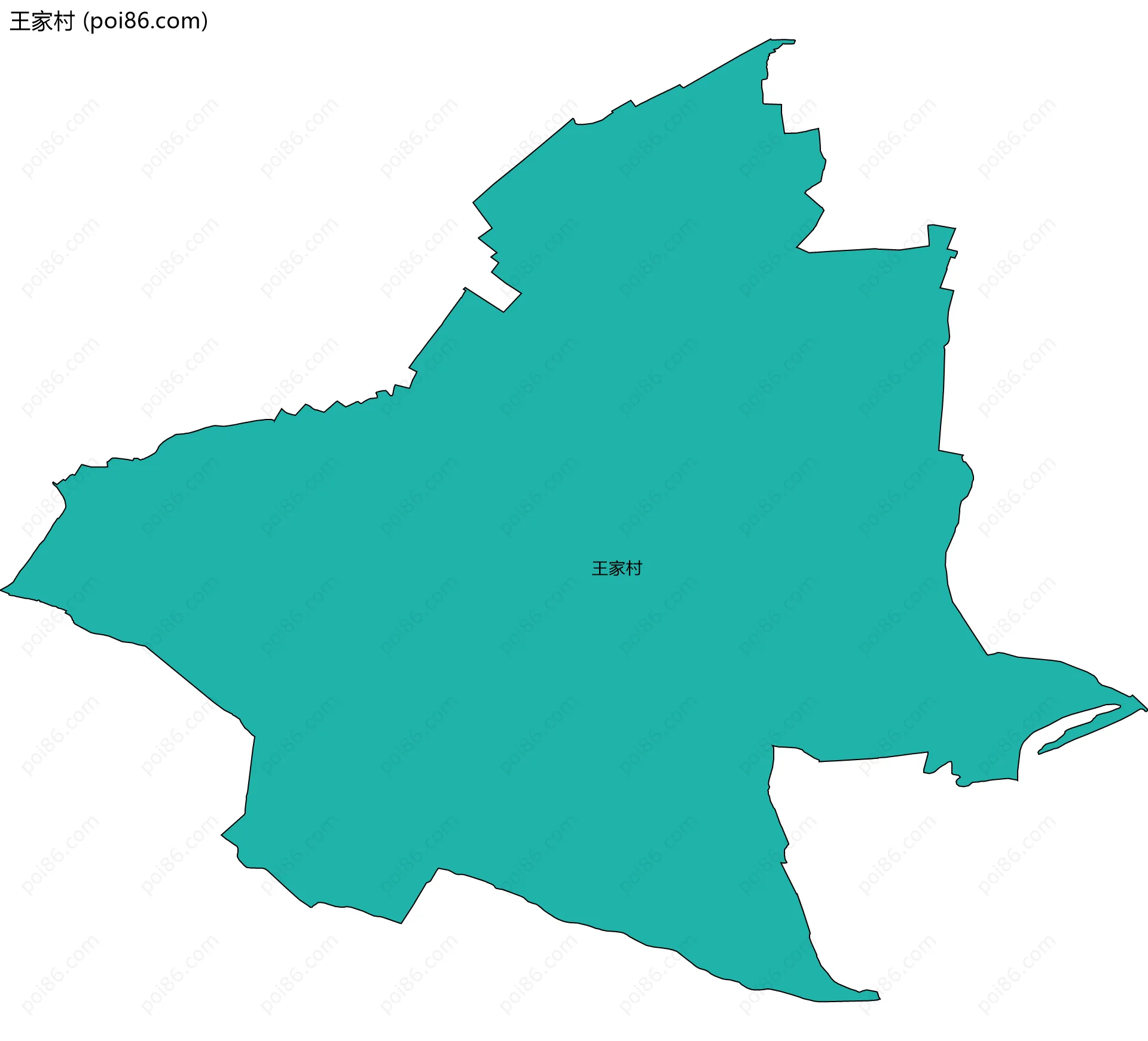 王家村边界地图
