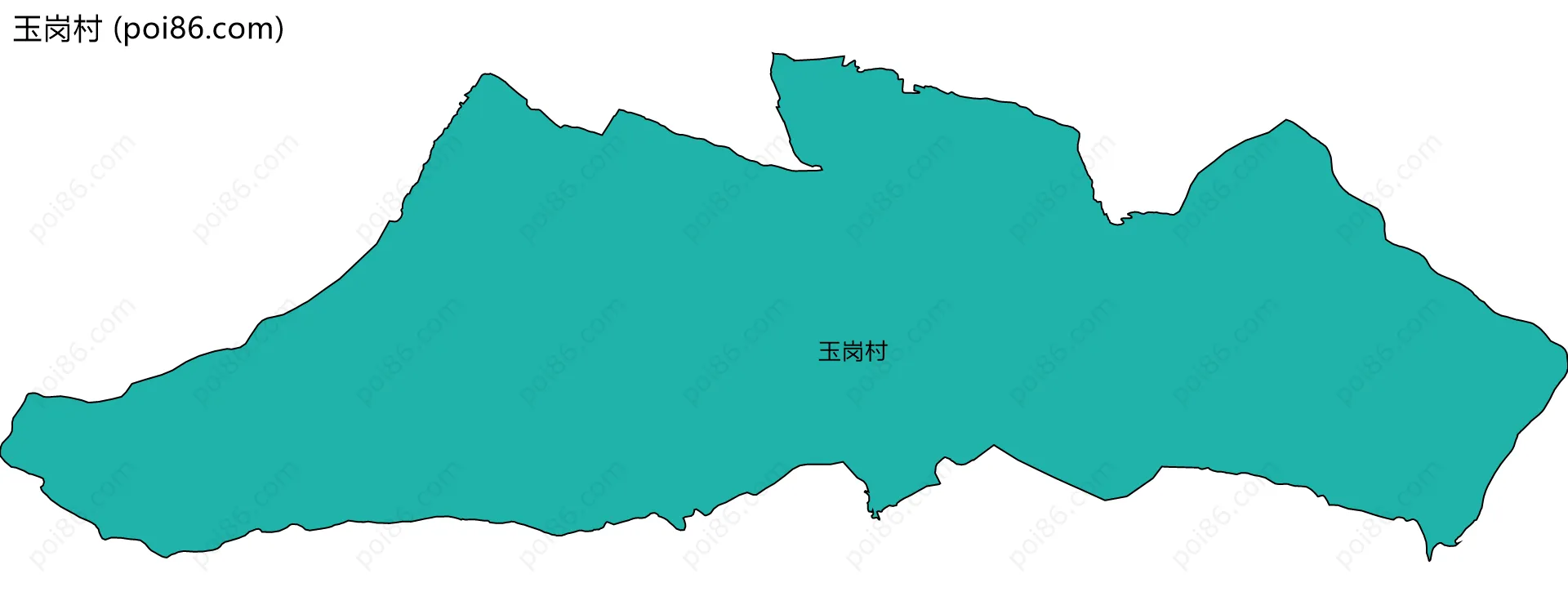 玉岗村边界地图