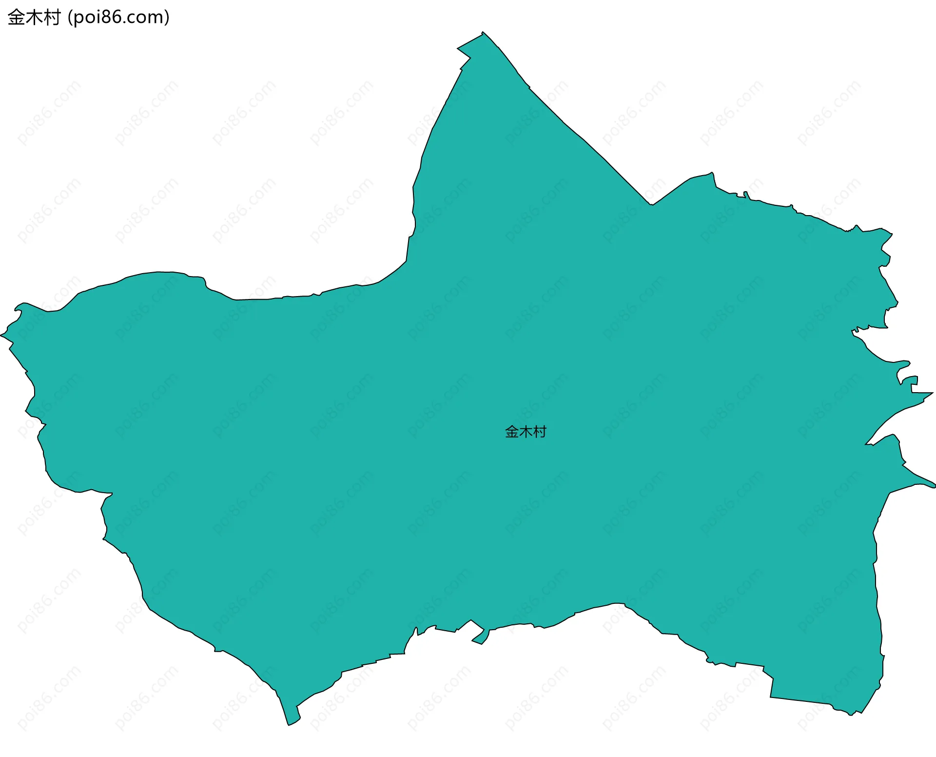 金木村边界地图