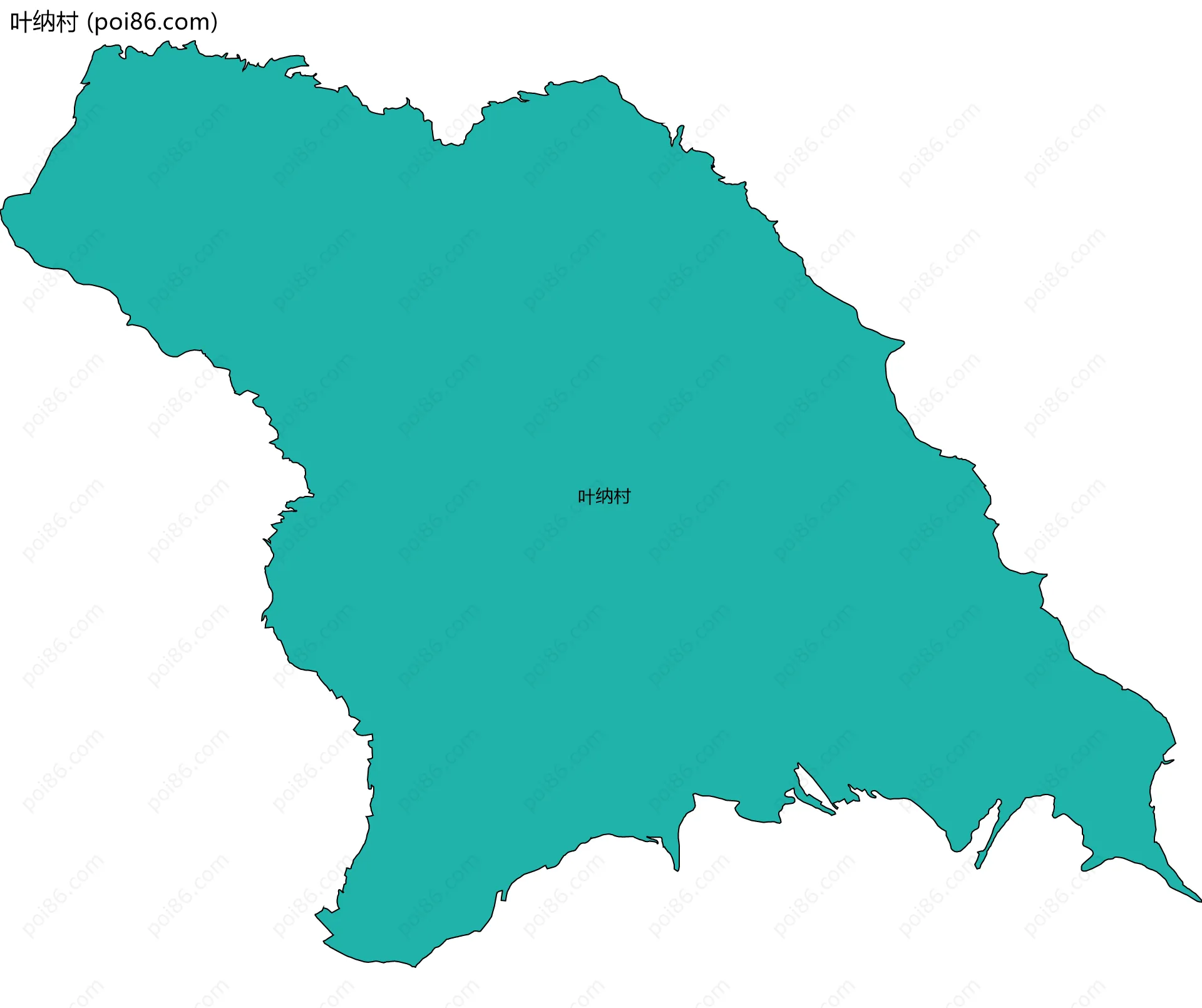 叶纳村边界地图