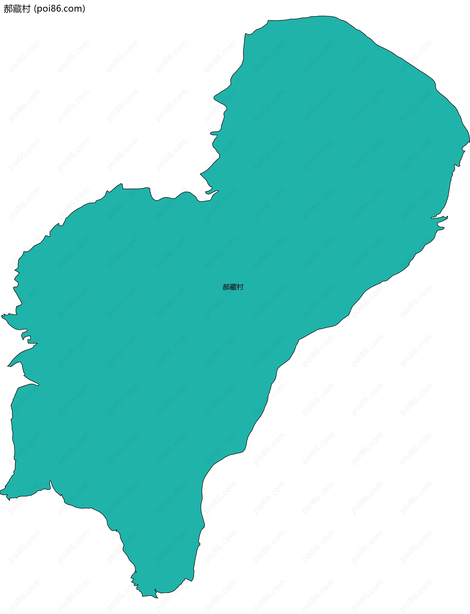 郝藏村边界地图