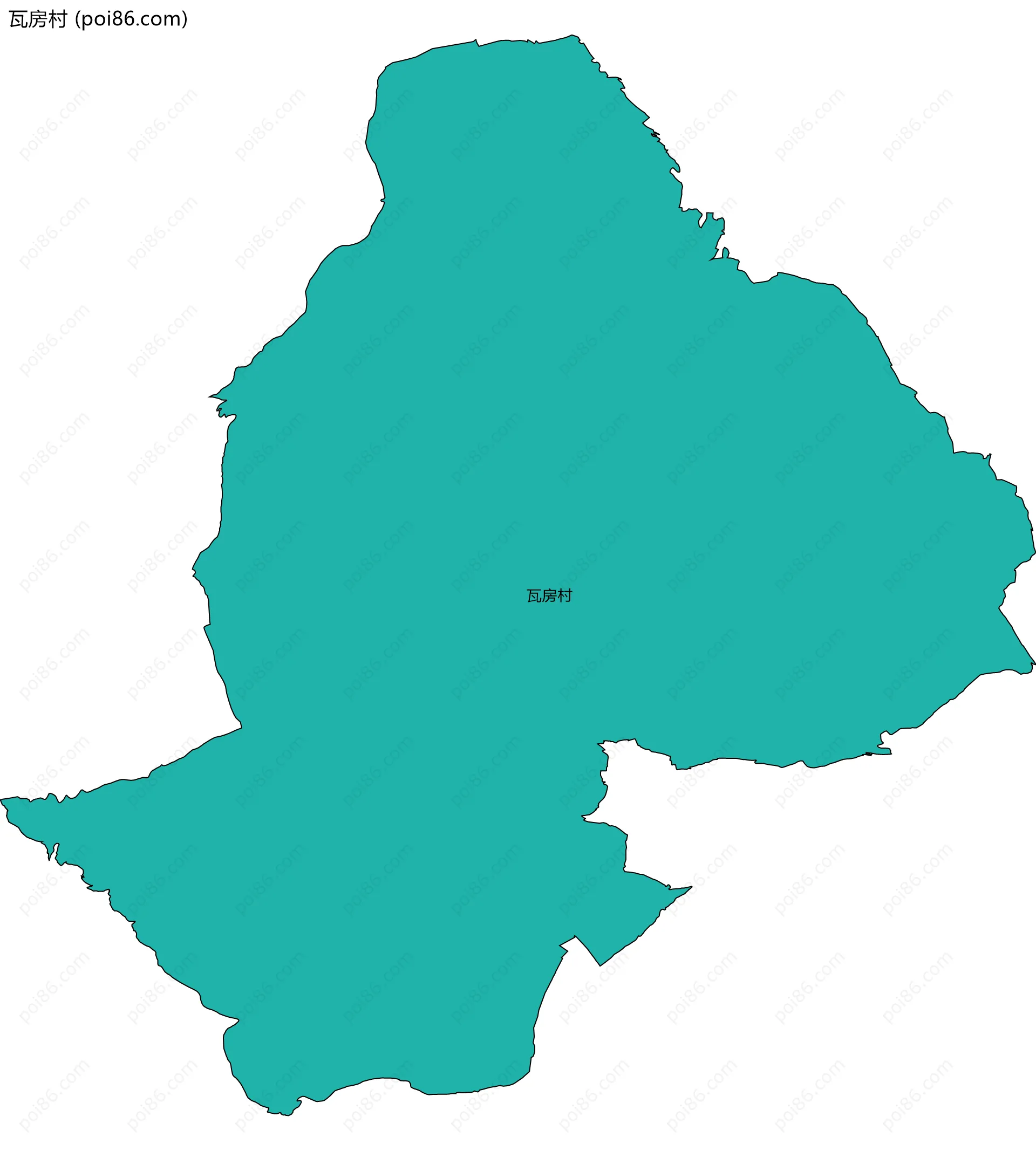 瓦房村边界地图