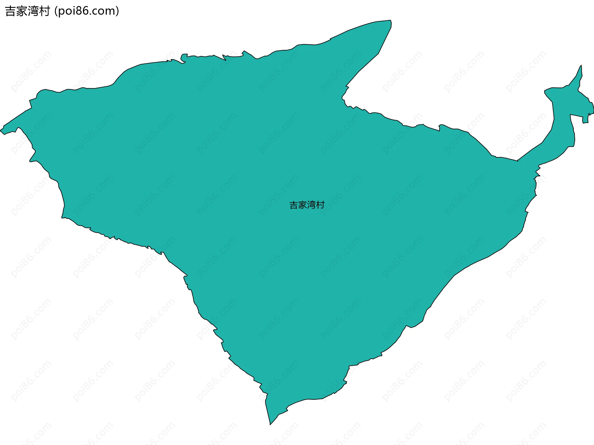 吉家湾村边界地图