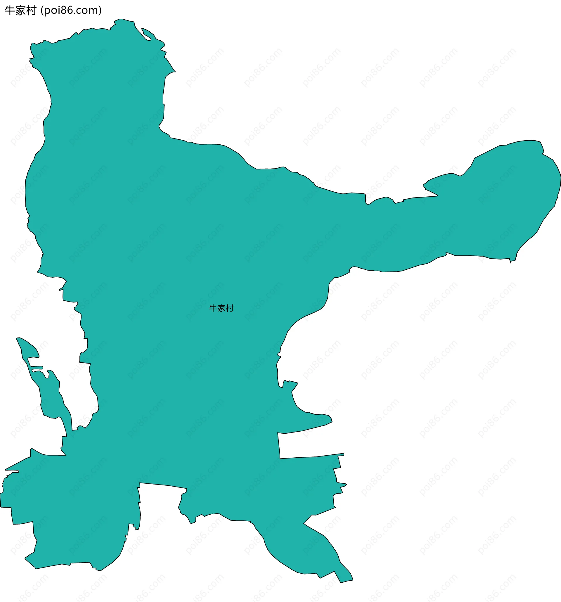 牛家村边界地图