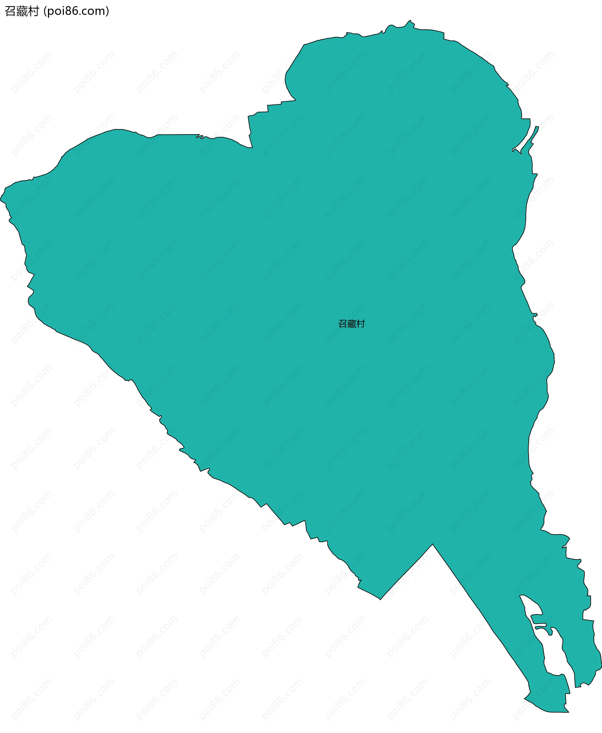 召藏村边界地图