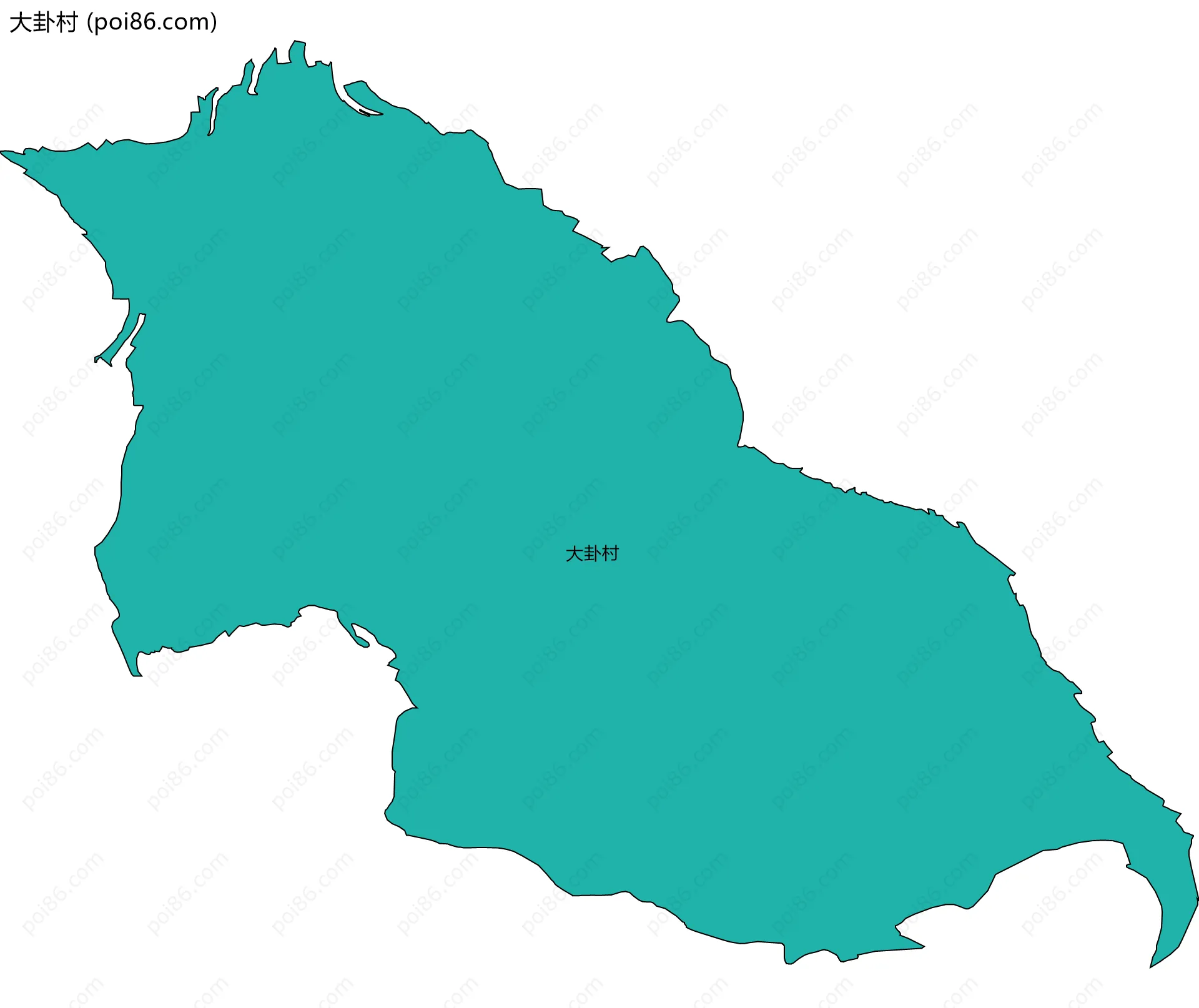 大卦村边界地图