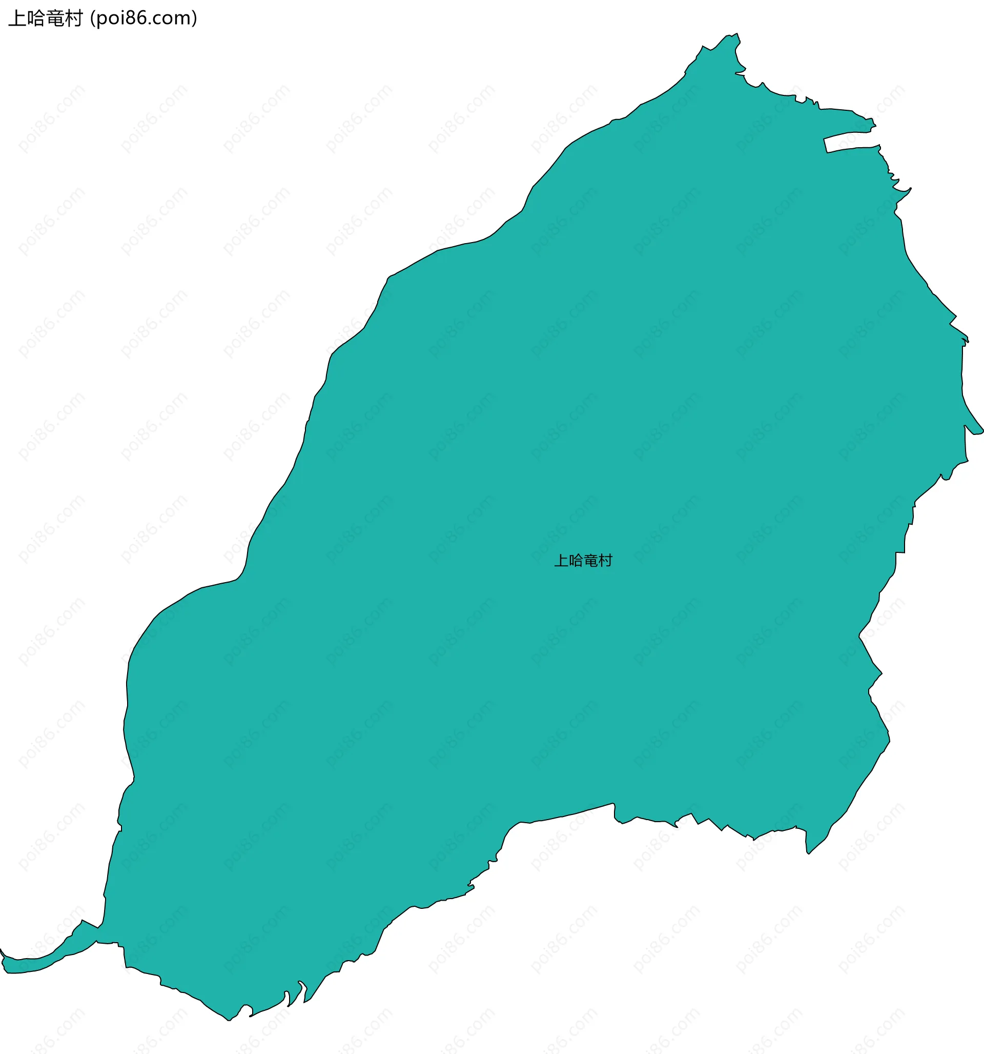 上哈竜村边界地图