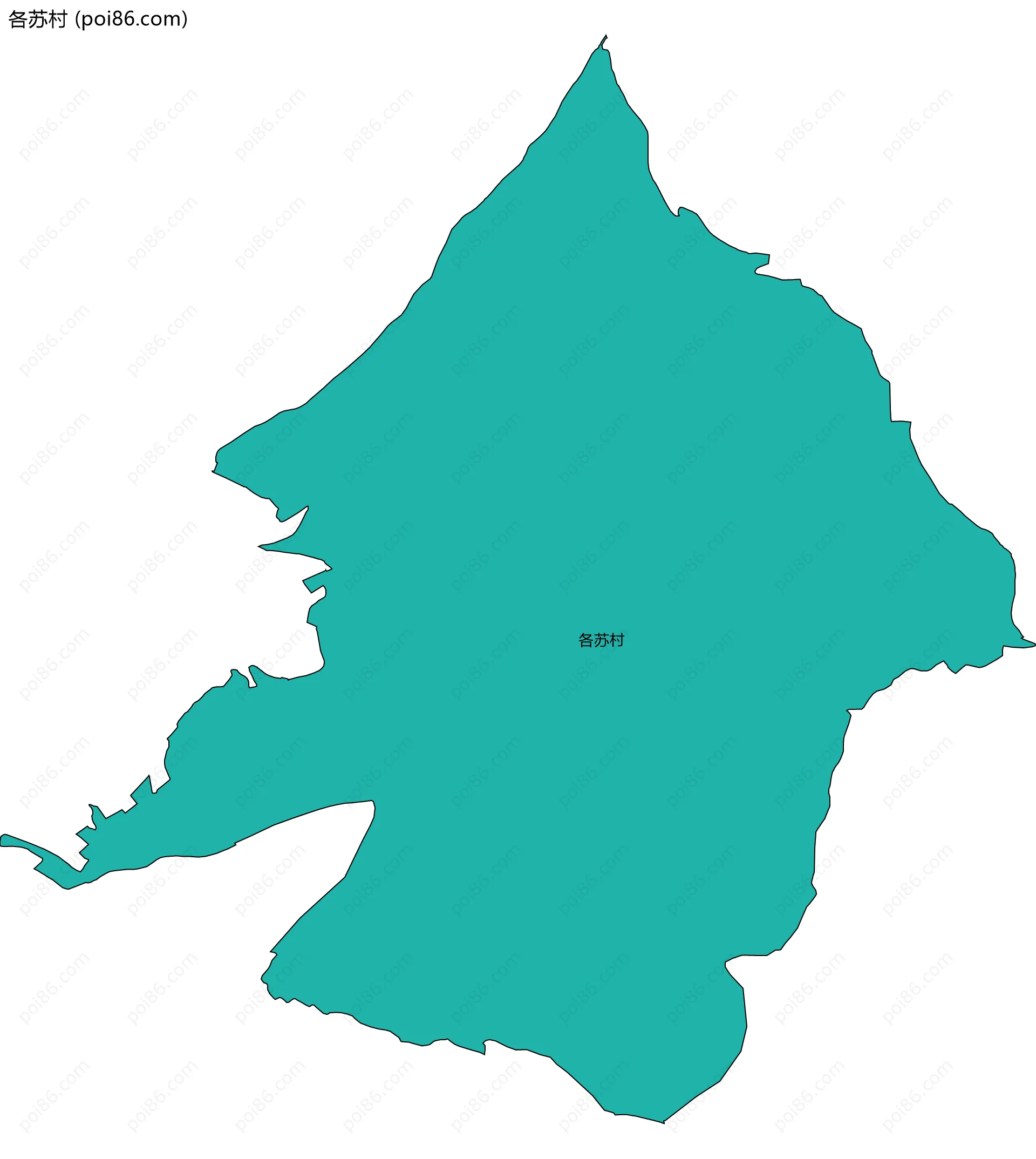 各苏村边界地图