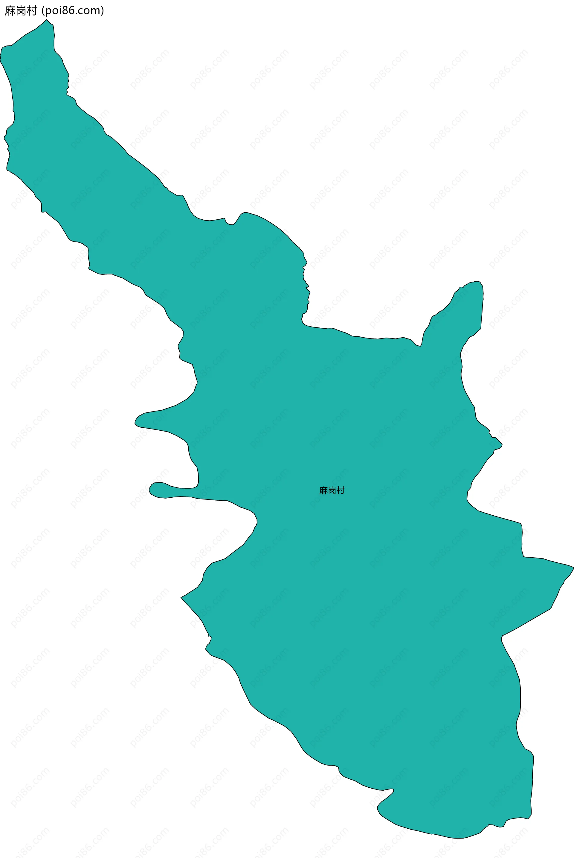 麻岗村边界地图