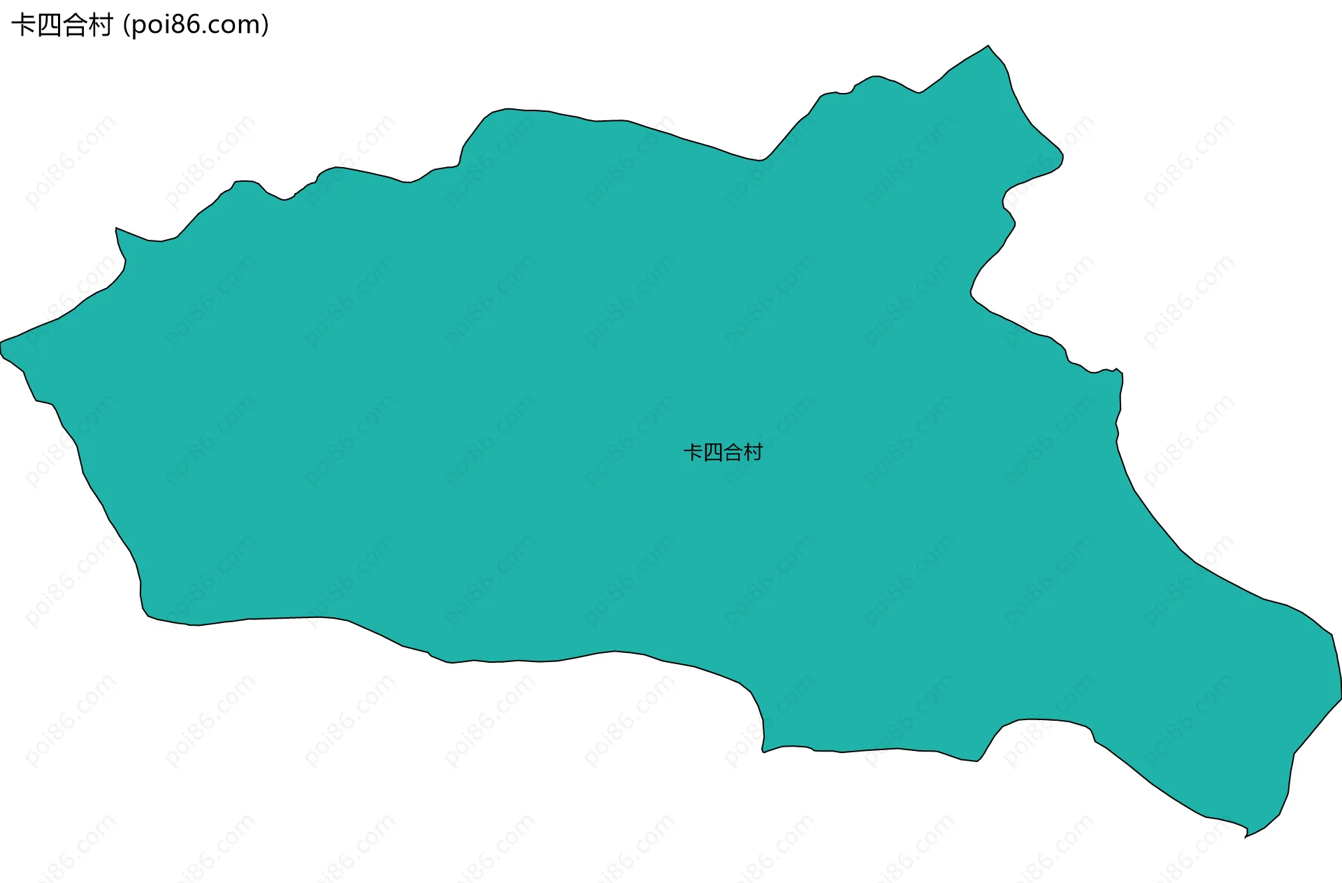 卡四合村边界地图