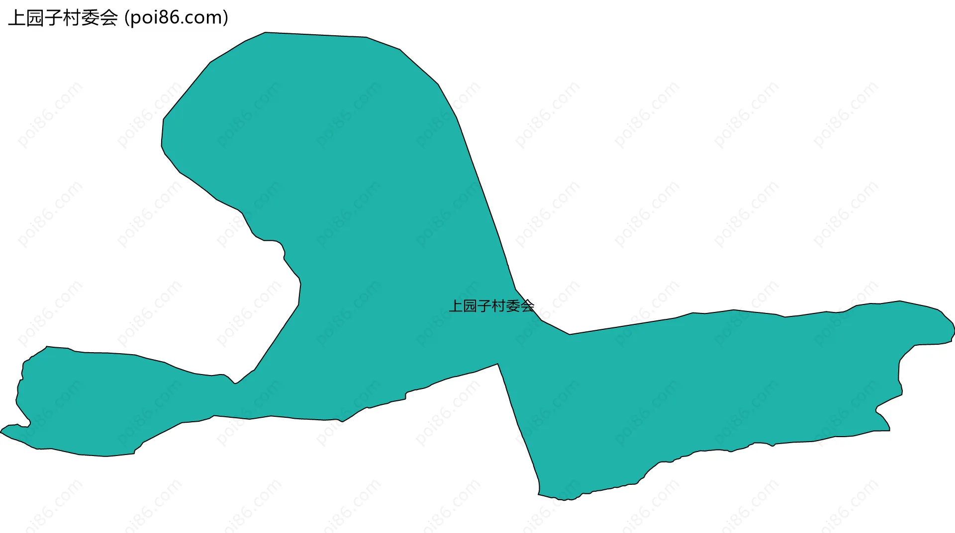上园子村委会边界地图