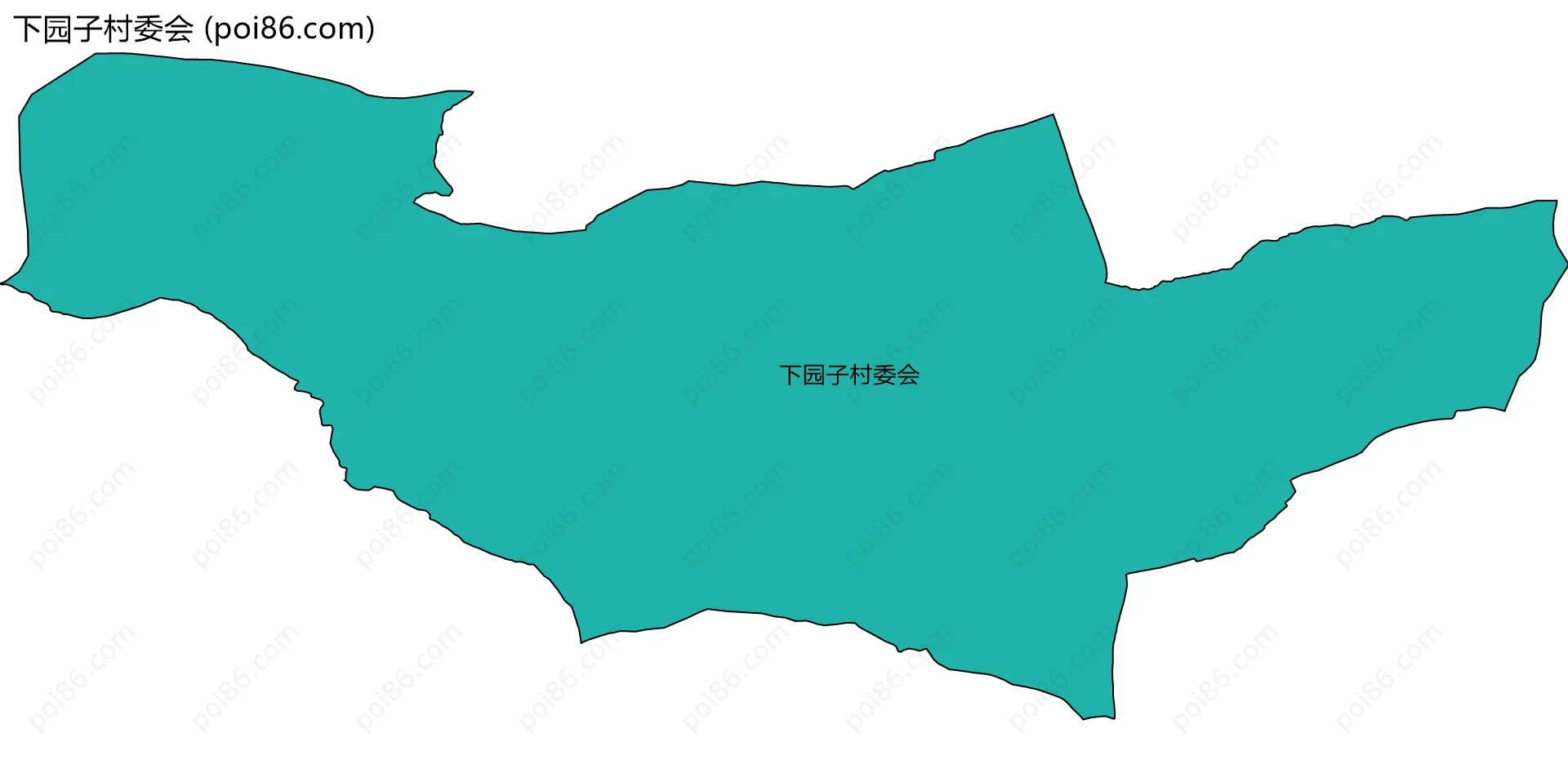 下园子村委会边界地图