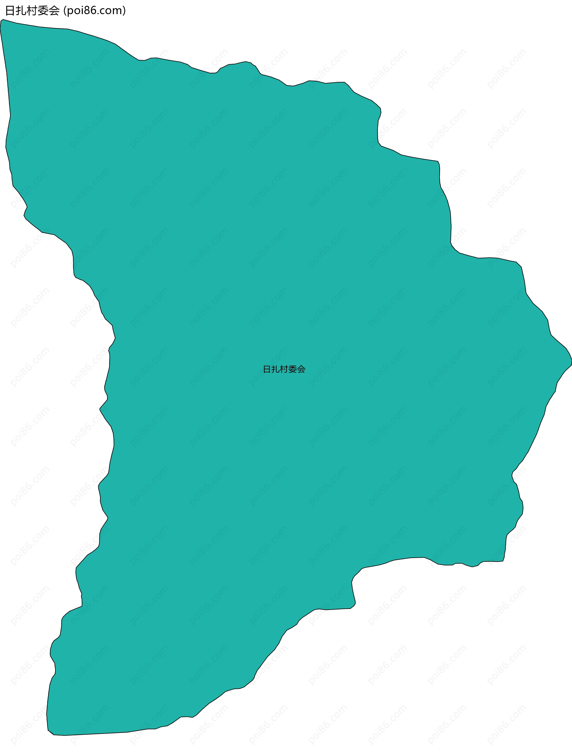 日扎村委会边界地图