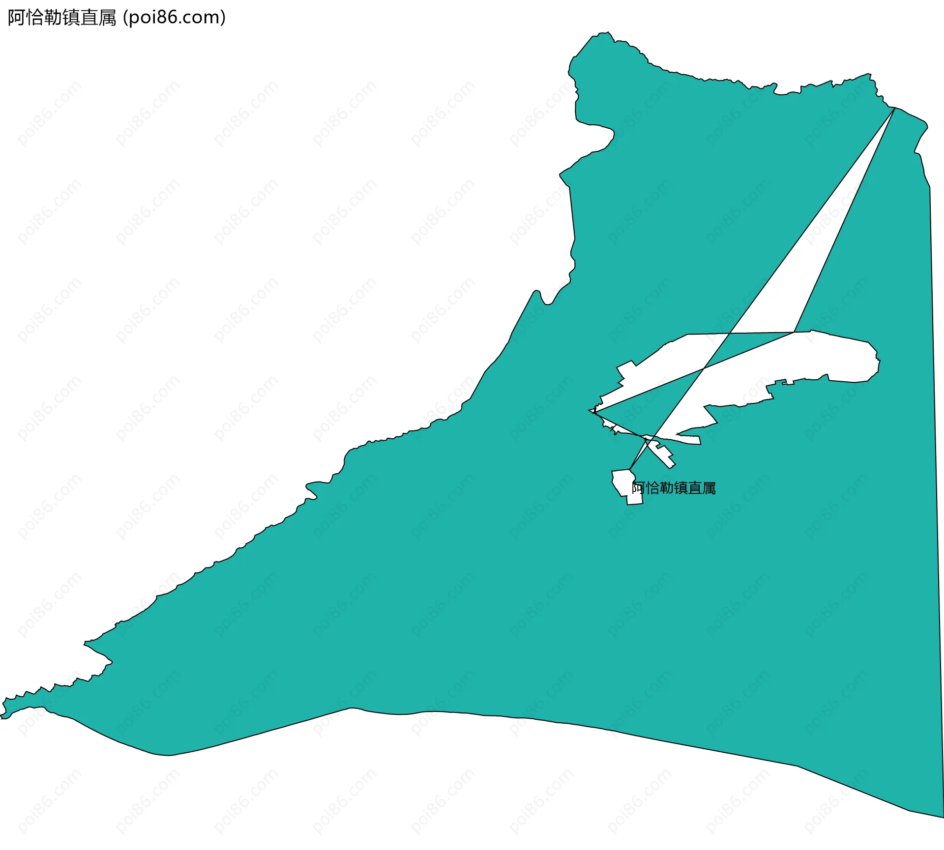 阿恰勒镇直属边界地图