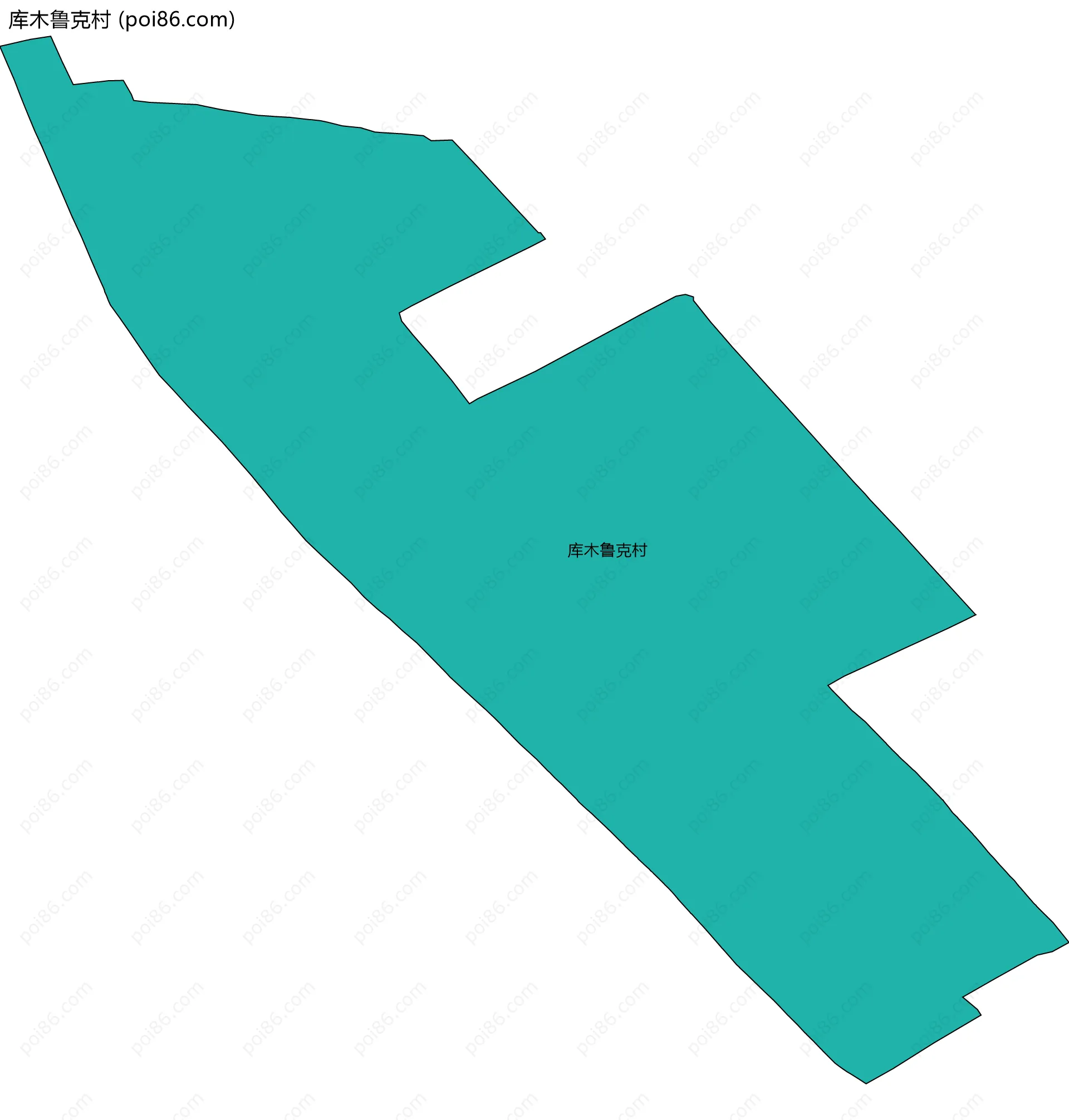 库木鲁克村边界地图