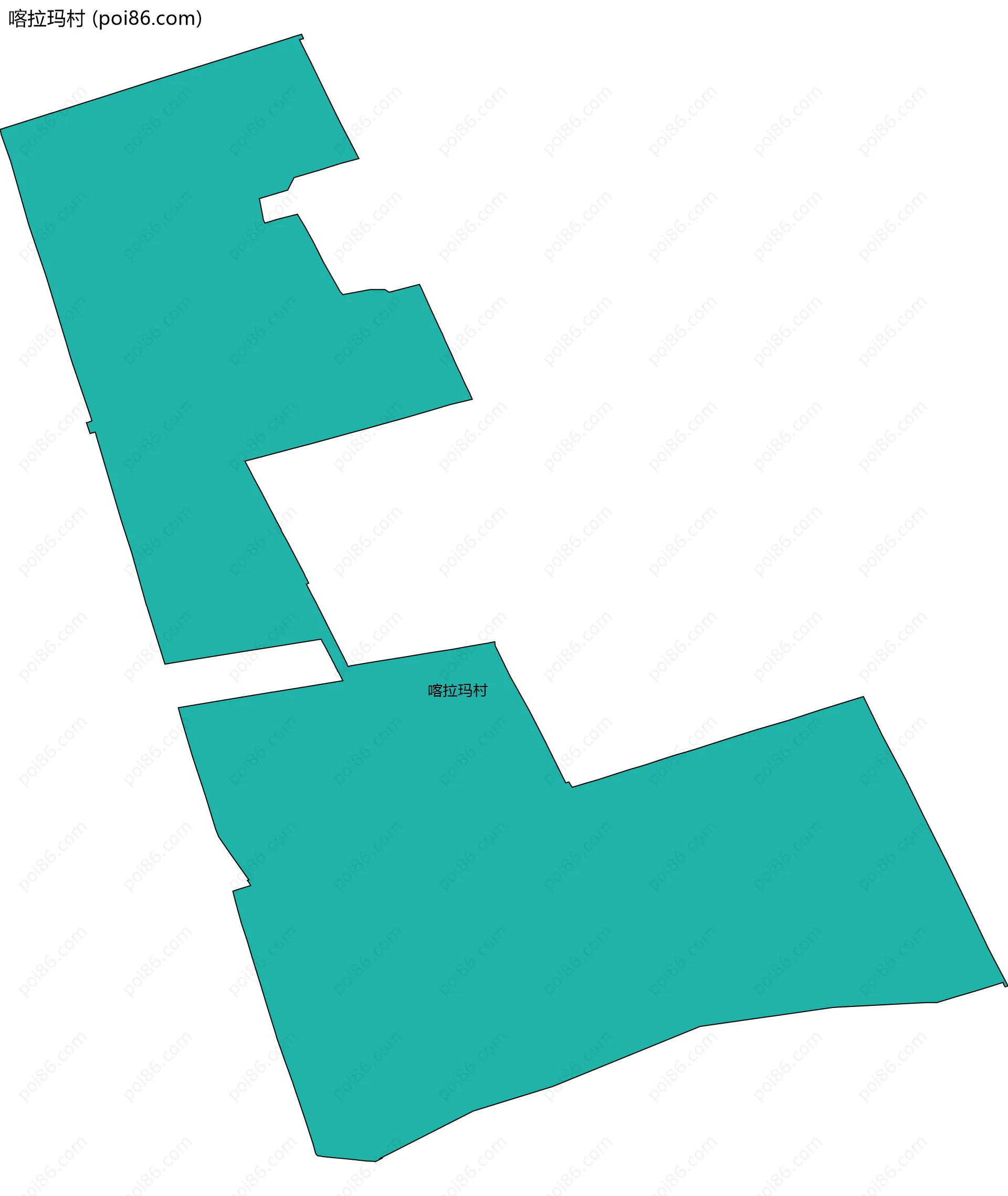 喀拉玛村边界地图