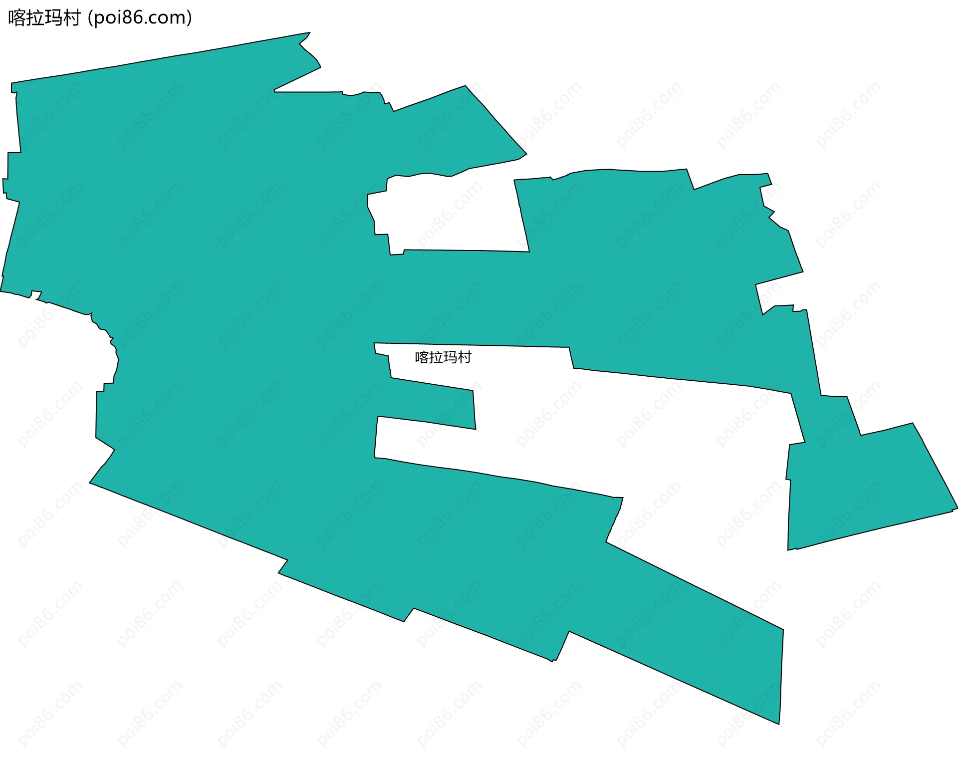 喀拉玛村边界地图