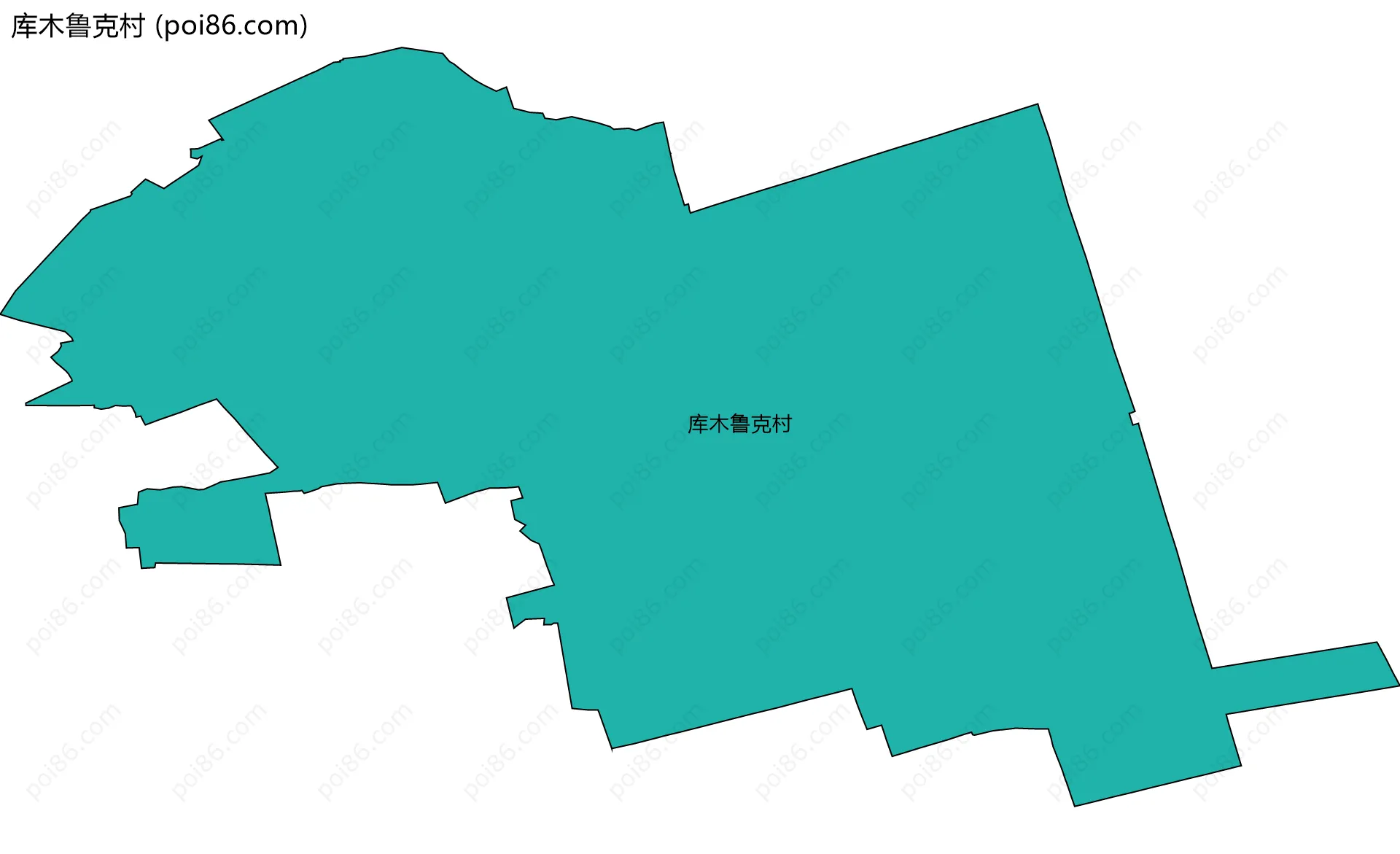 库木鲁克村边界地图