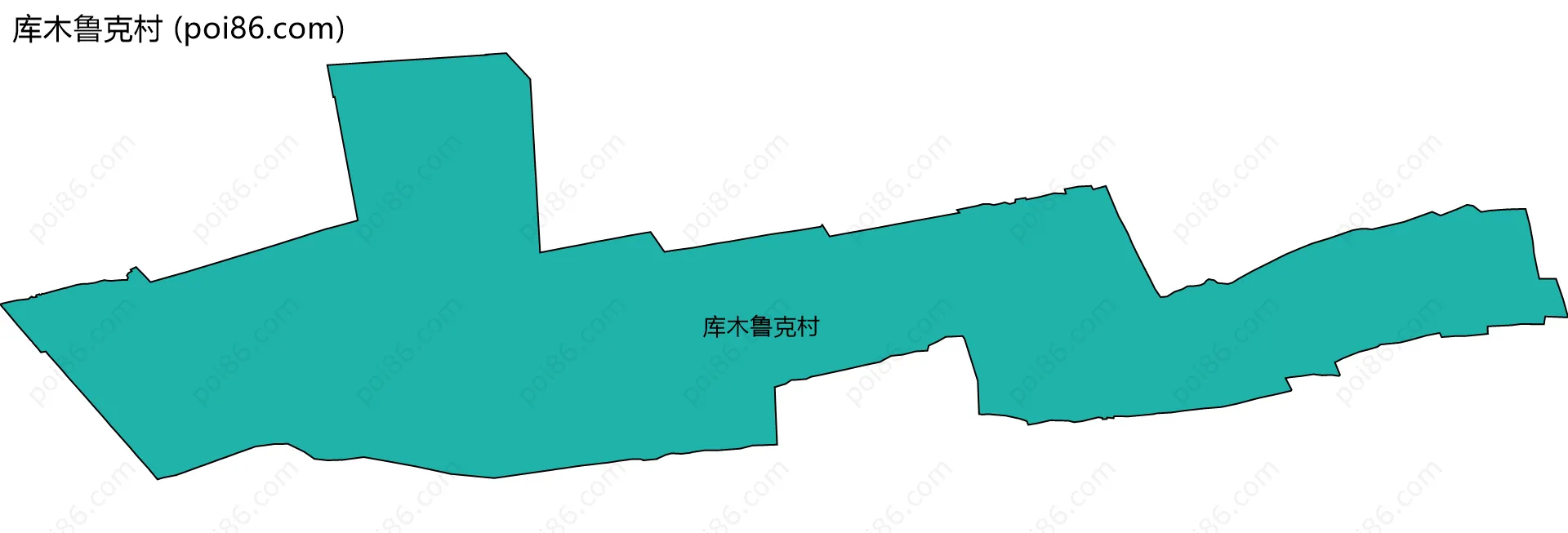 库木鲁克村边界地图