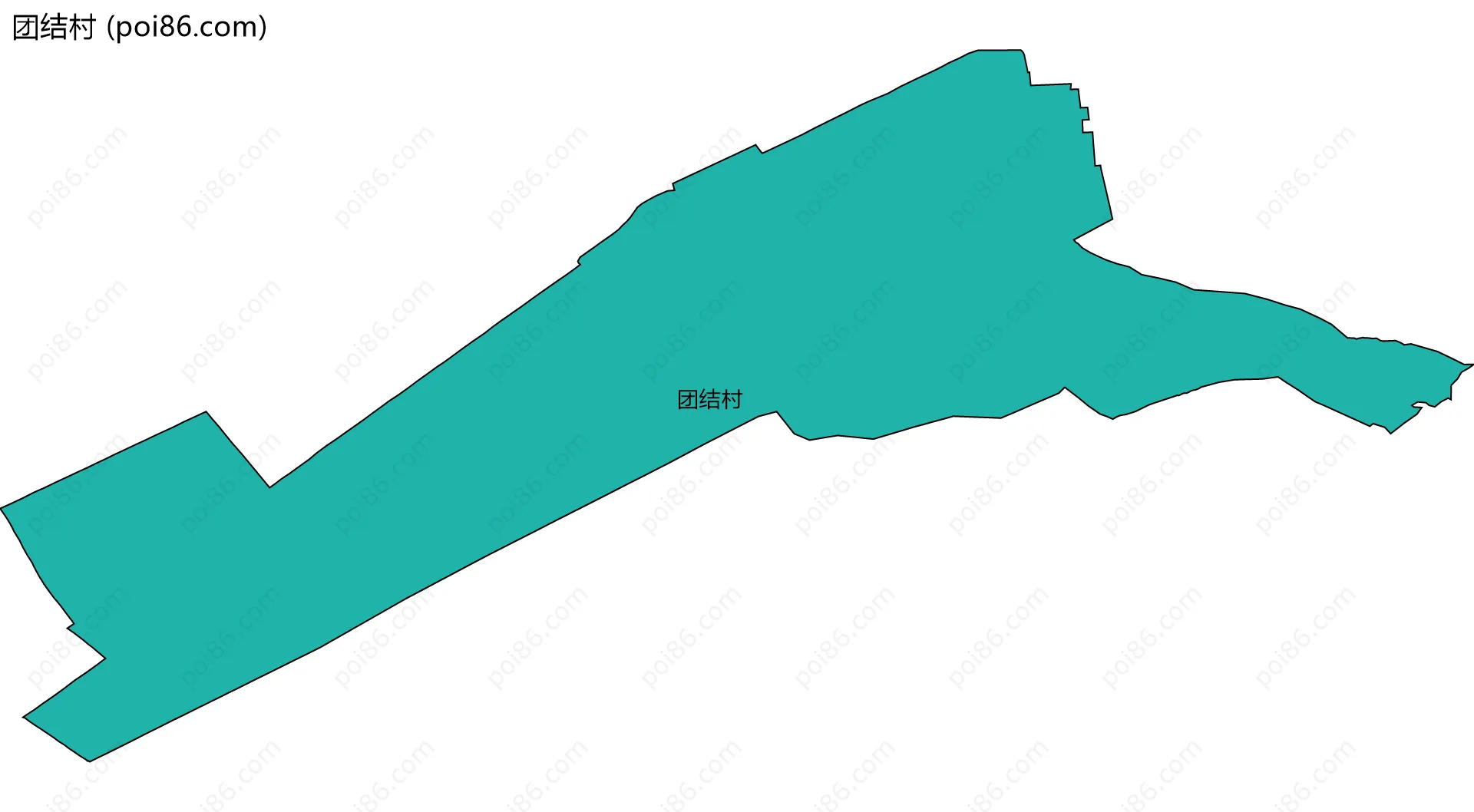 团结村边界地图